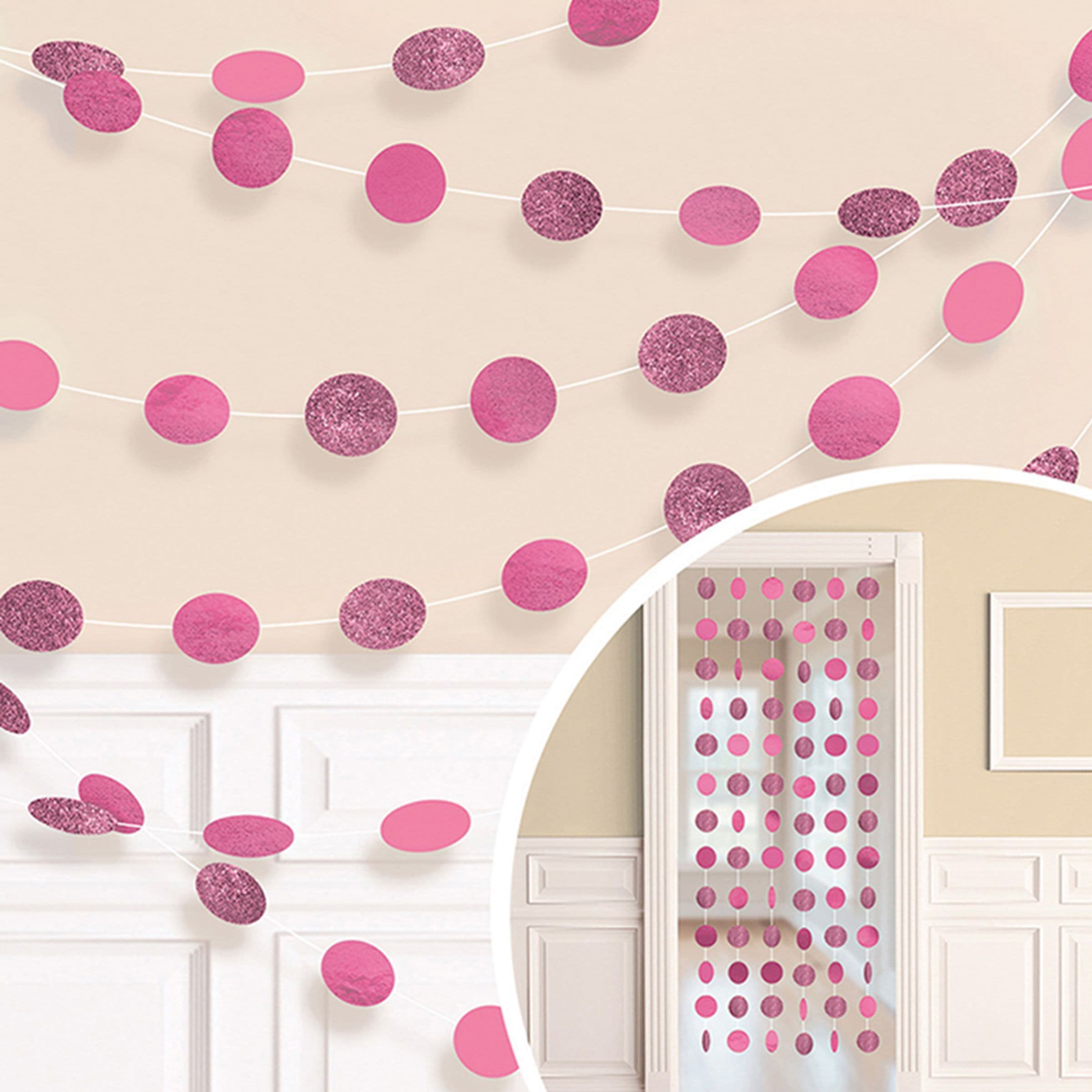 Viirinauhat Ympyrä Pinkki Kimalle - 6-pakkaus – Riethmüller