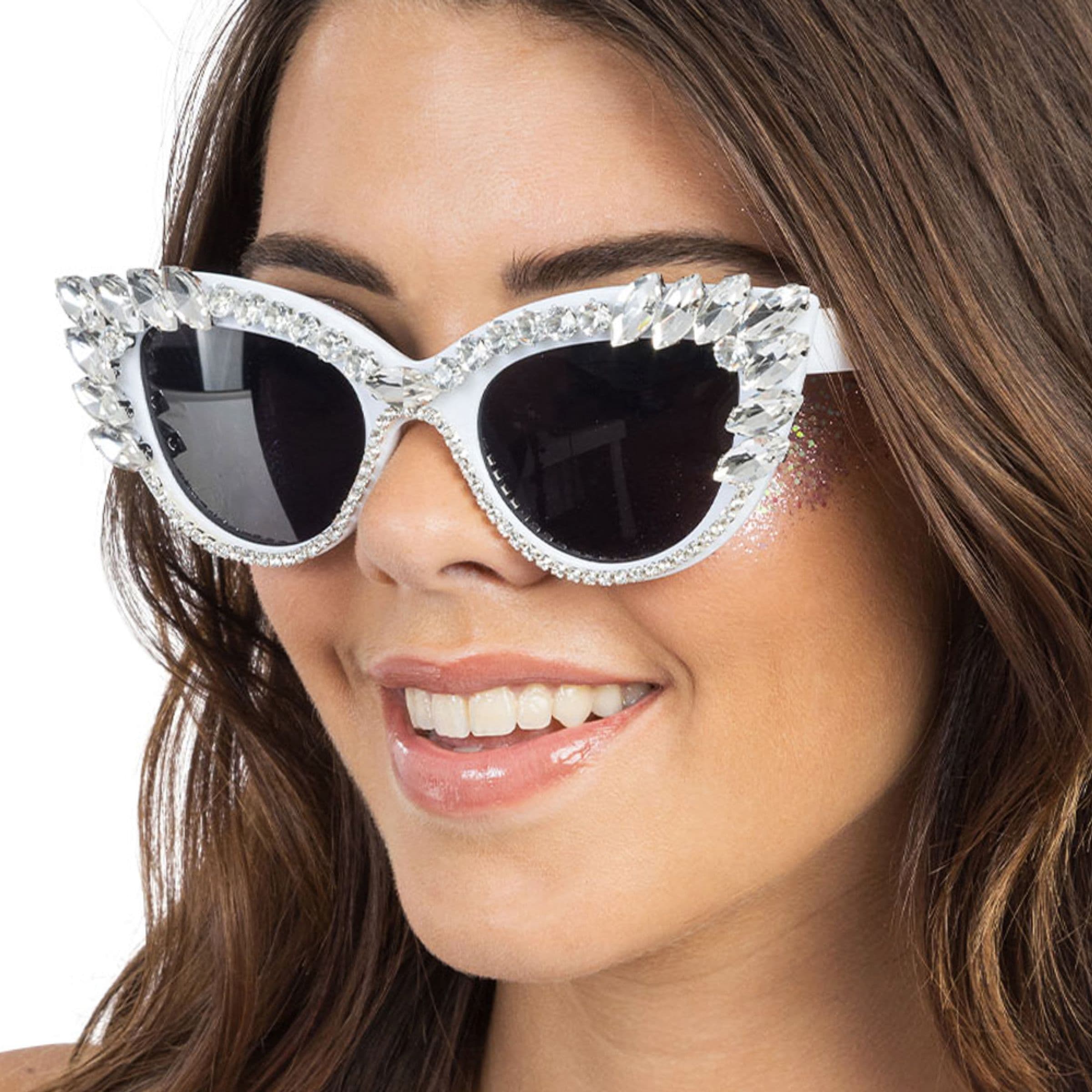 Hopealasikivillä Koristellut Silmälasit – CHAKS