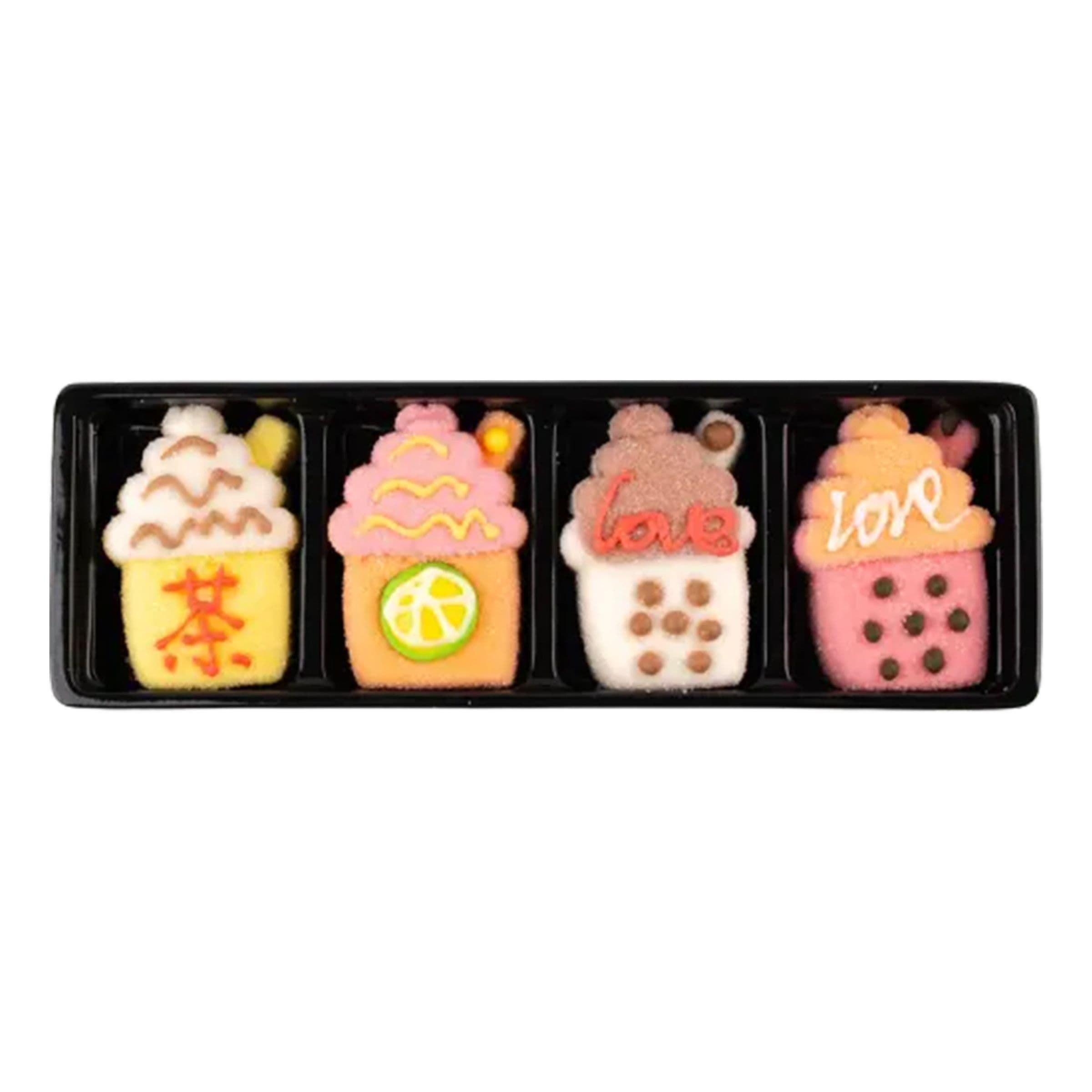 GLQ Marshmallow Milk Tea -figuuri - 80 g – Coopers Candy