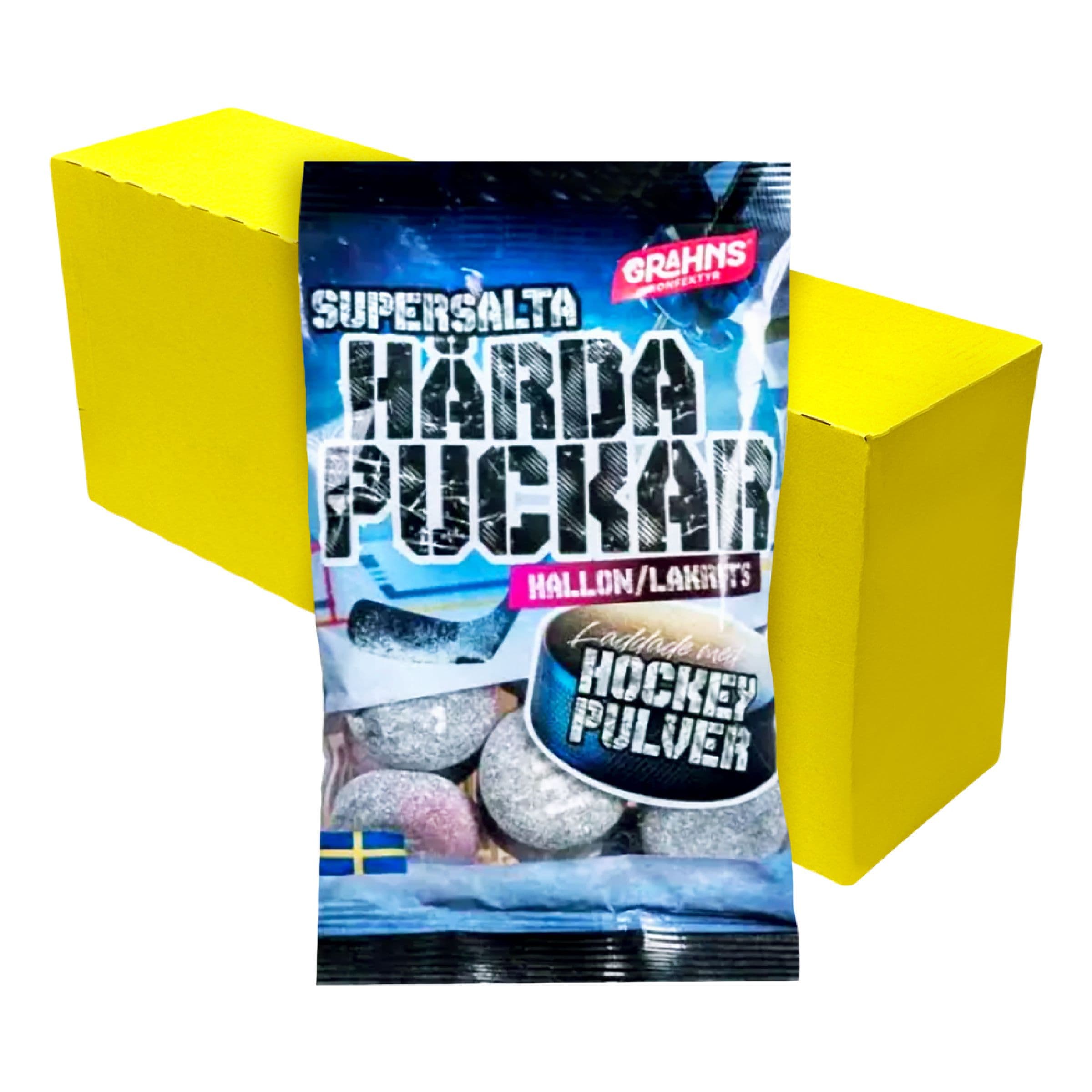 Grahns Supersuolaiset Kovat Puckit Suurpakkaus - 20 x 70 g – ERT Godis Bulk
