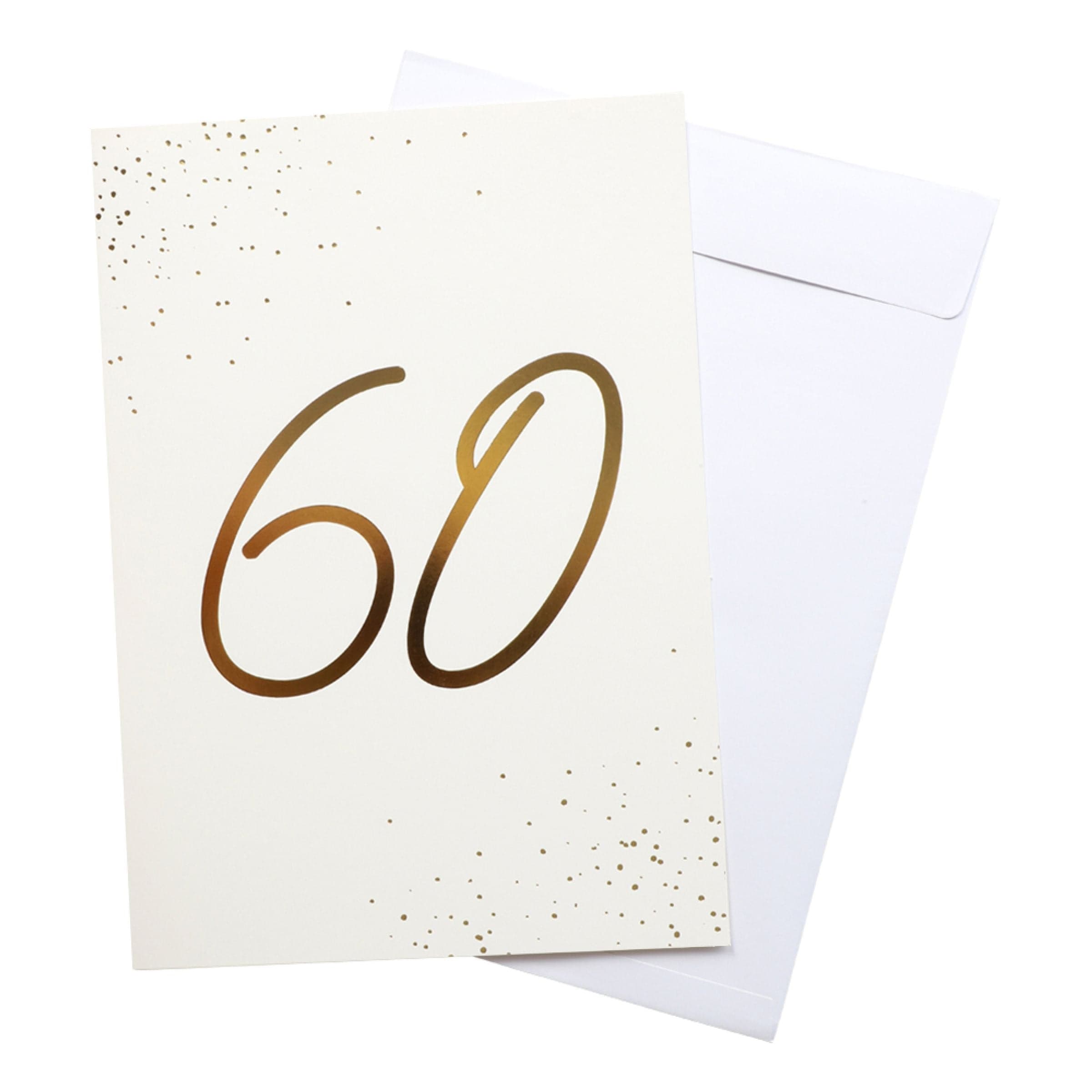Onnittelukortti Kulta Numero kirjekuorella - Numero 60 – Hisab/Joker