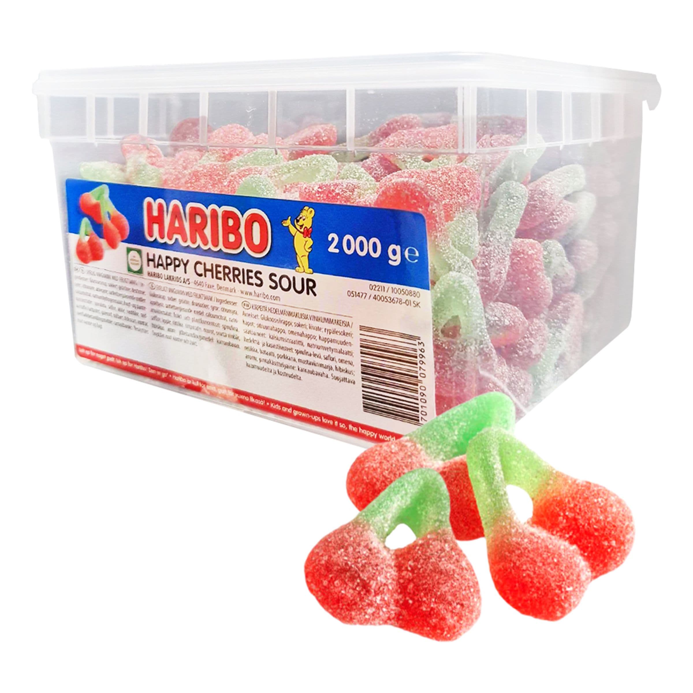 Haribo Happy Cherries Sour Suurpakkaus - 2 kg – ERT Godis Bulk