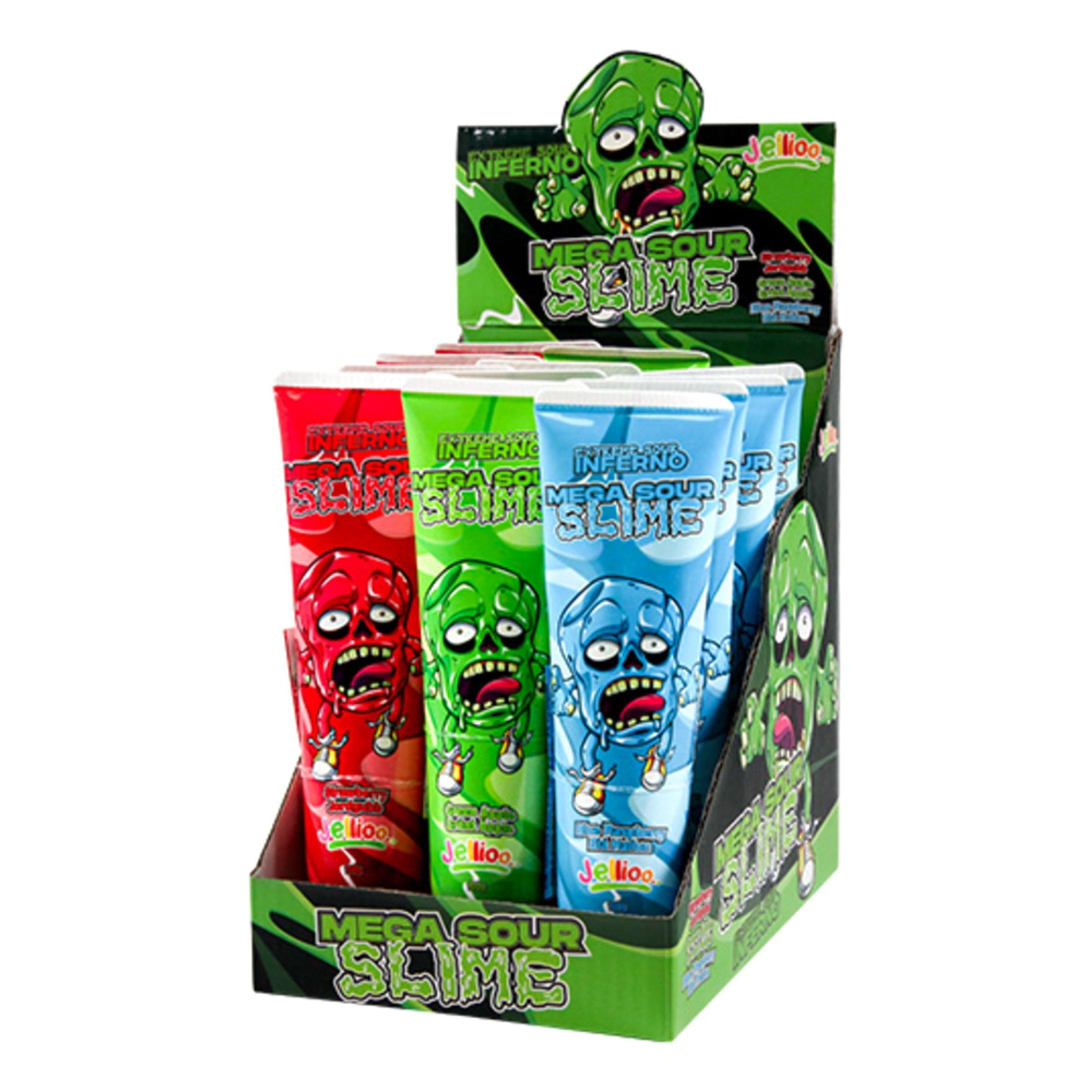Inferno Mega Slime Suurpakkaus - 12 x 120 g – ERT Godis Bulk
