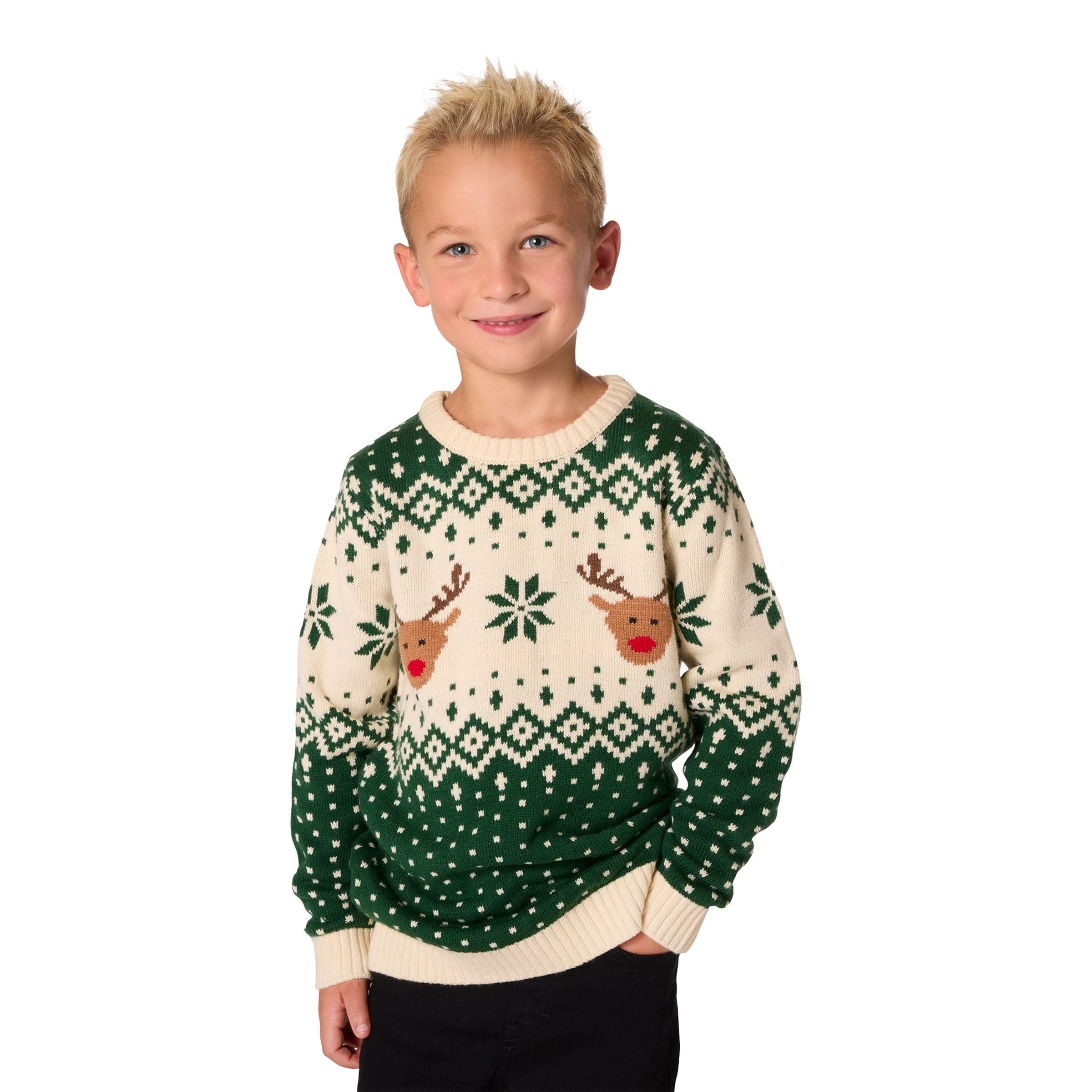 Jouluporo Retro Vihreä Joulupaita Lapsille - 6-12 kuukautta (74/80) – Silly Santa