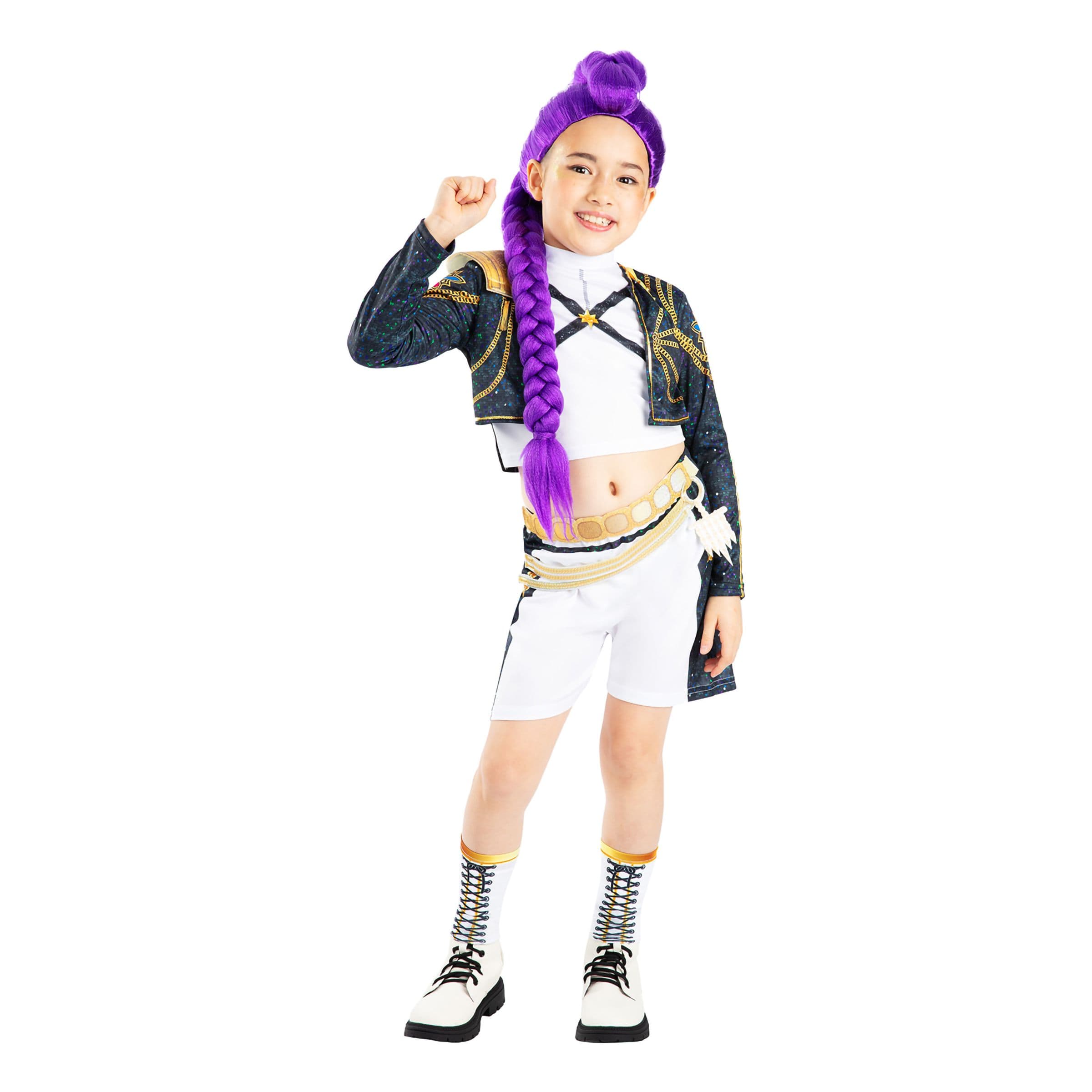 K-pop Demon Hunters™ Rumi Gold Deluxe Lasten Naamiaisasu - Medium – Rubies Costumes