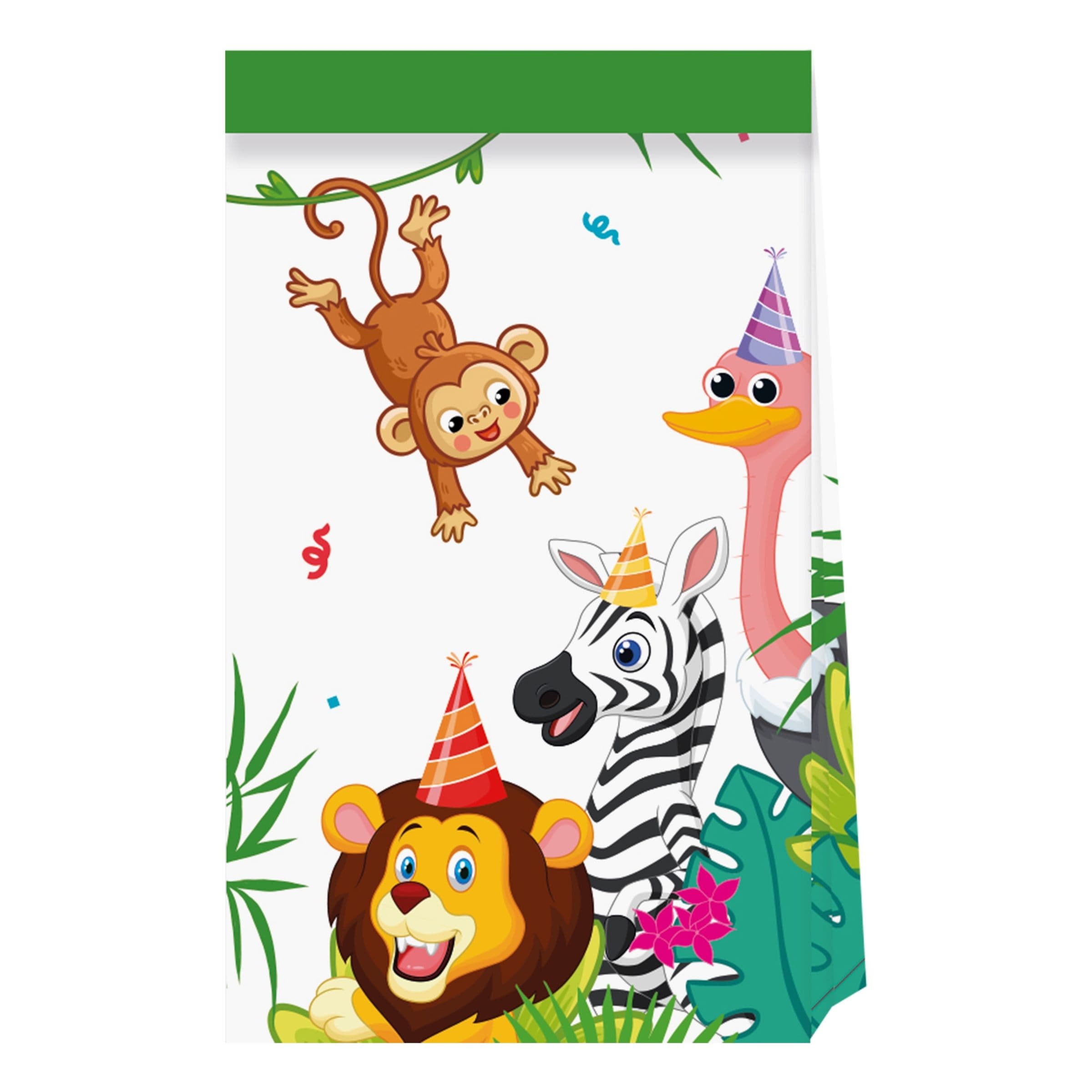 Juhlapussit Paperi Viidakon Eläimet - 4-pakkaus – Globos Europe
