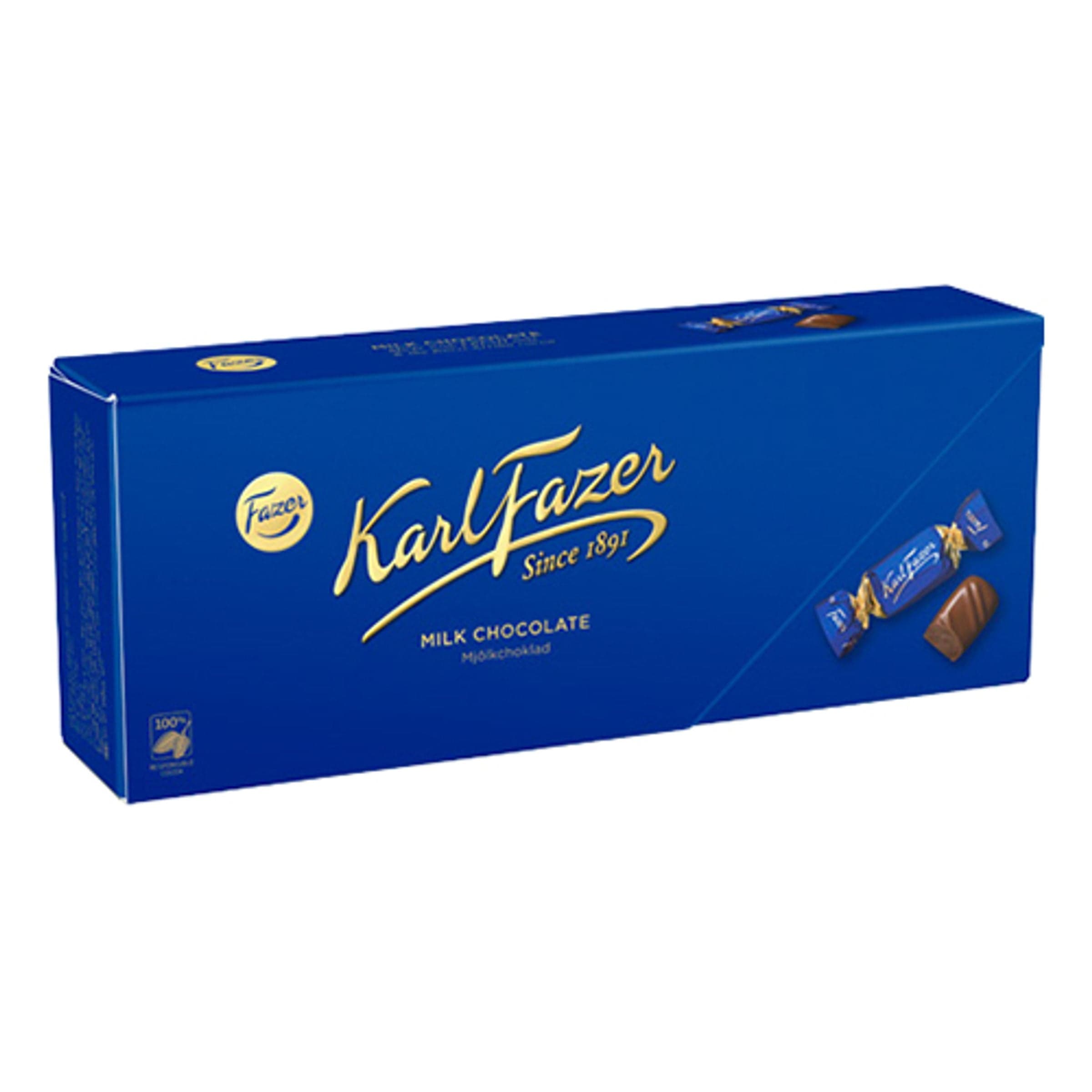 Karl Fazer Maitosuklaa Lahjarasia - 228 g – ERT Godis Singel