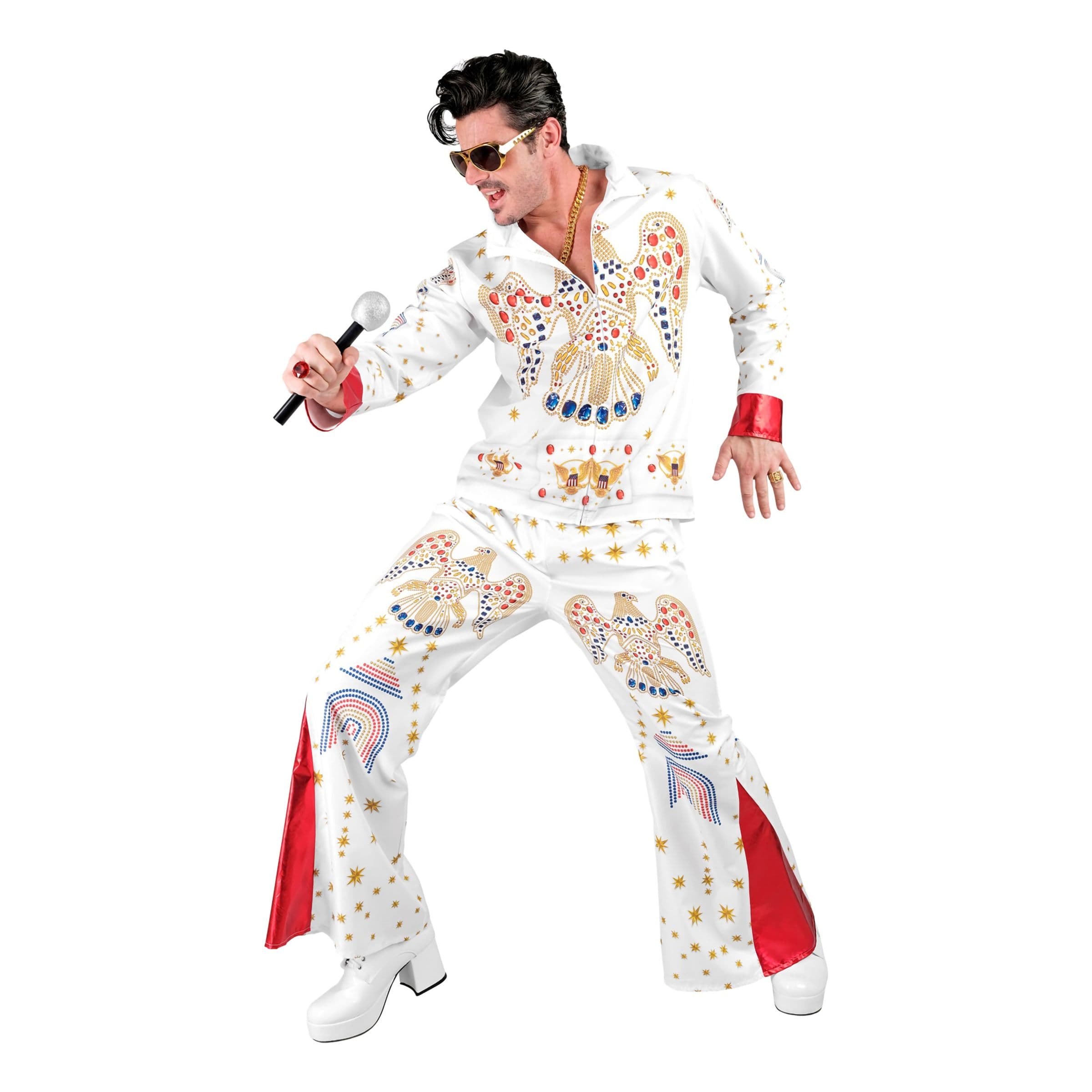 King of Rock Valkoinen Naamiaisasu - Small – Widmann