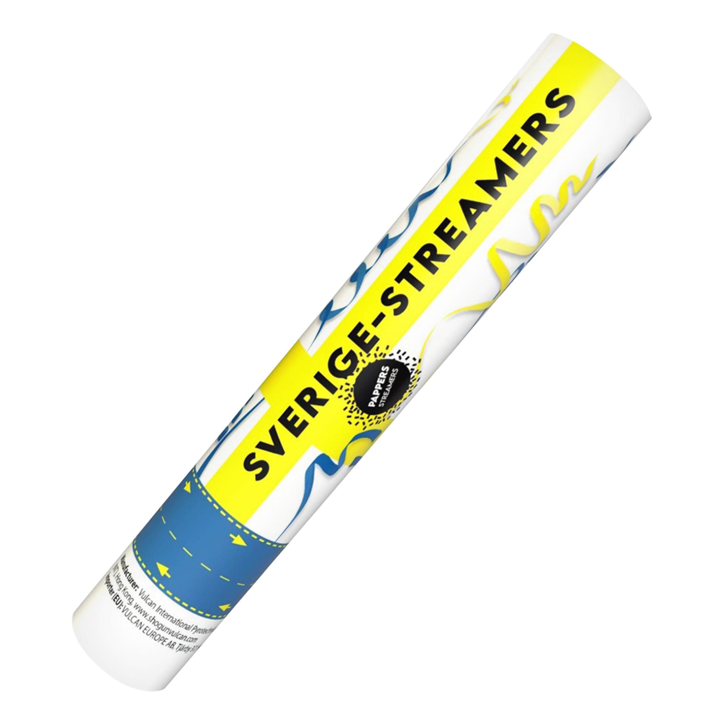 Konfettitykki Sininen/Keltainen Streamers – Vulcan