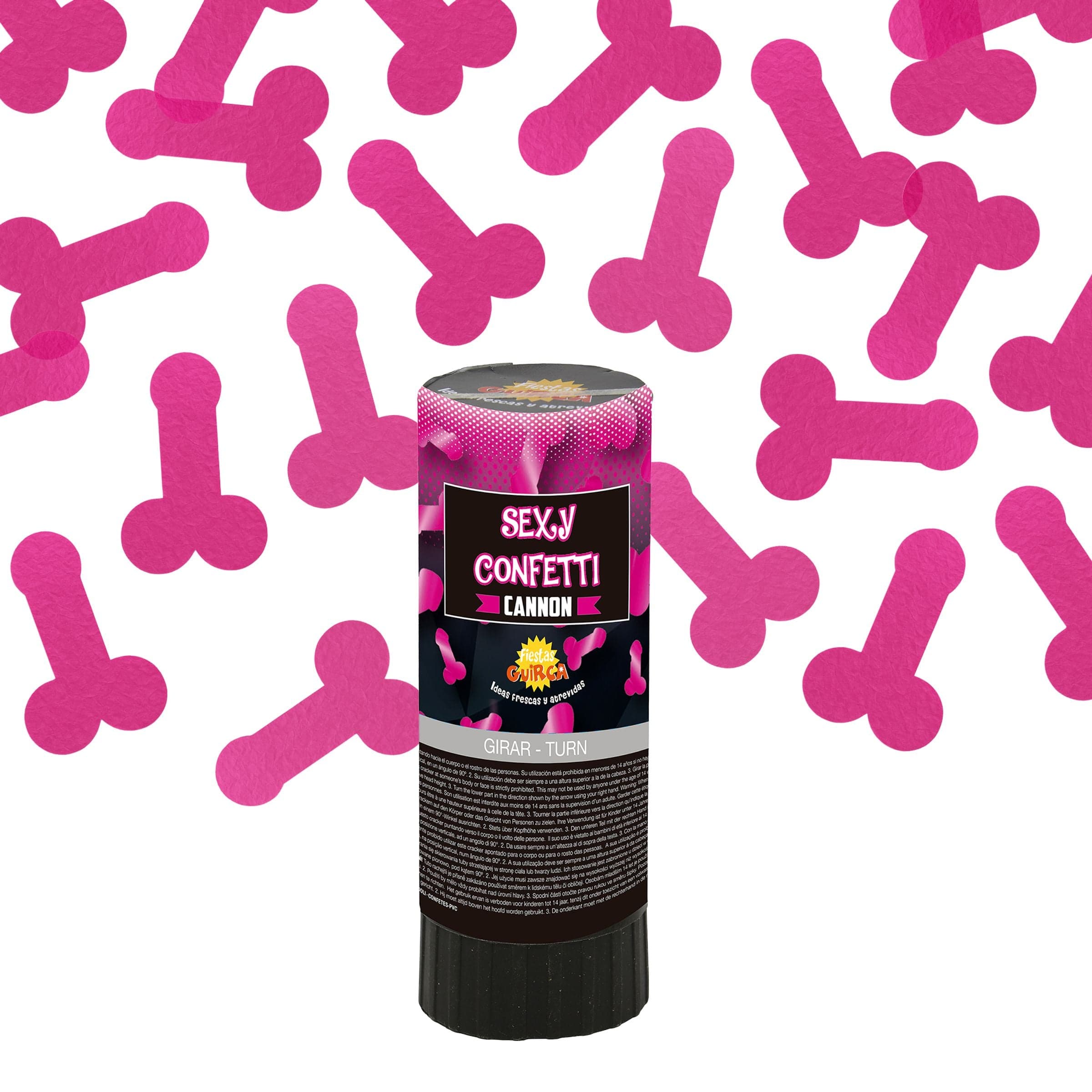 Penis Konfettitykit Vaaleanpunainen - 3-pakkaus – Fiestas Guirca