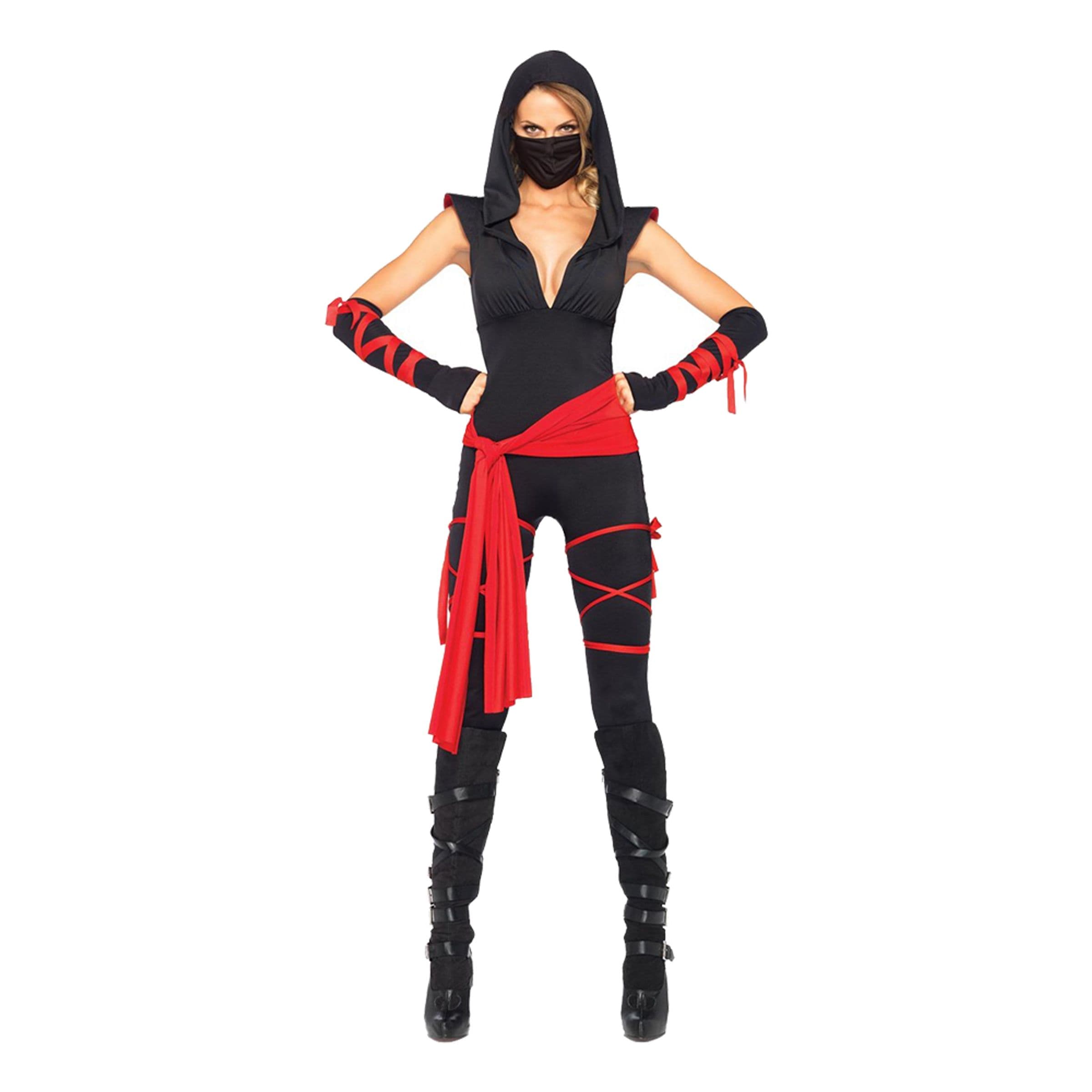 Naisten Ninja Deluxe Naamiaisasu - Large – Leg Avenue