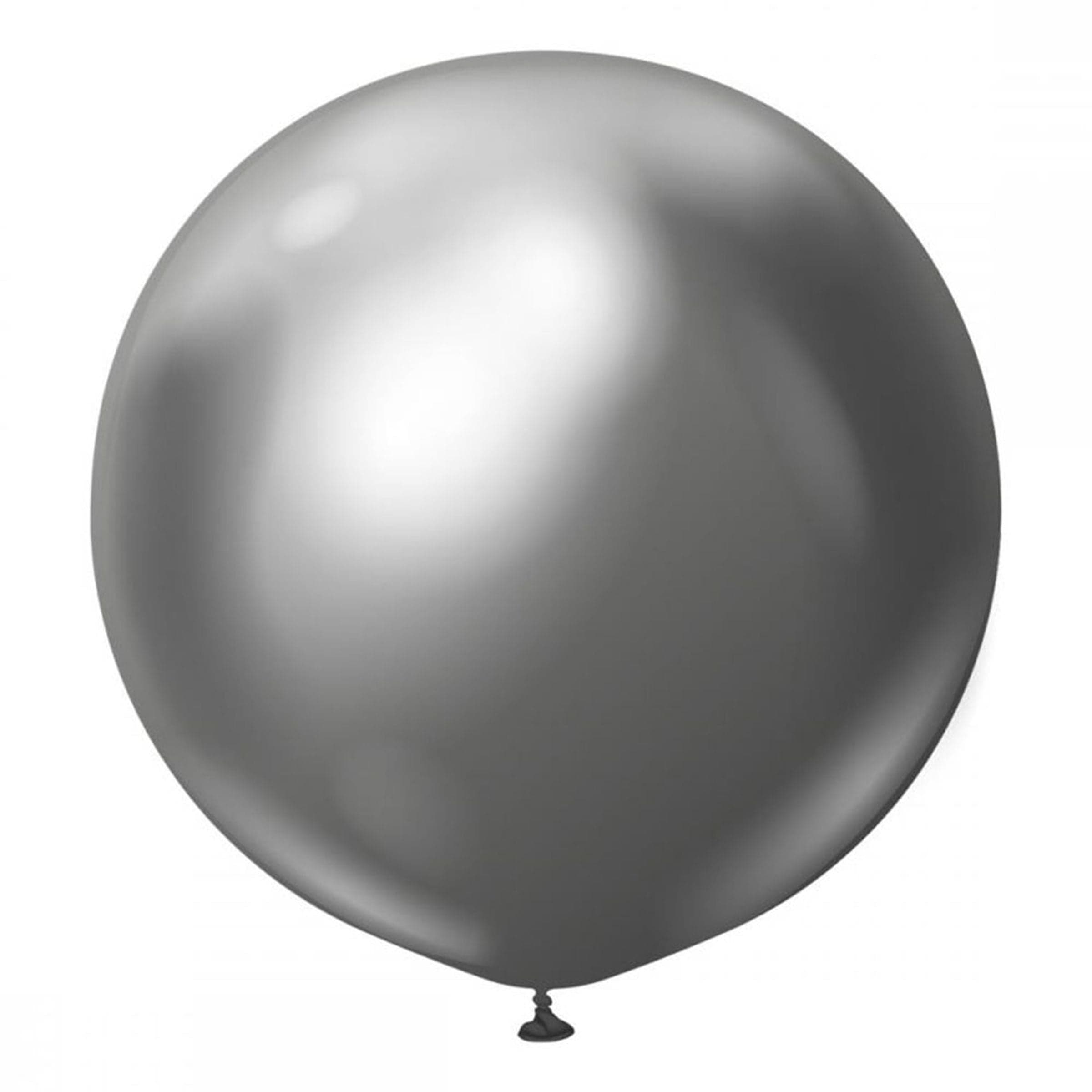 Ilmapallot Professional Supersuuret Grey Chrome - 10-pakkaus – Ballongkungen
