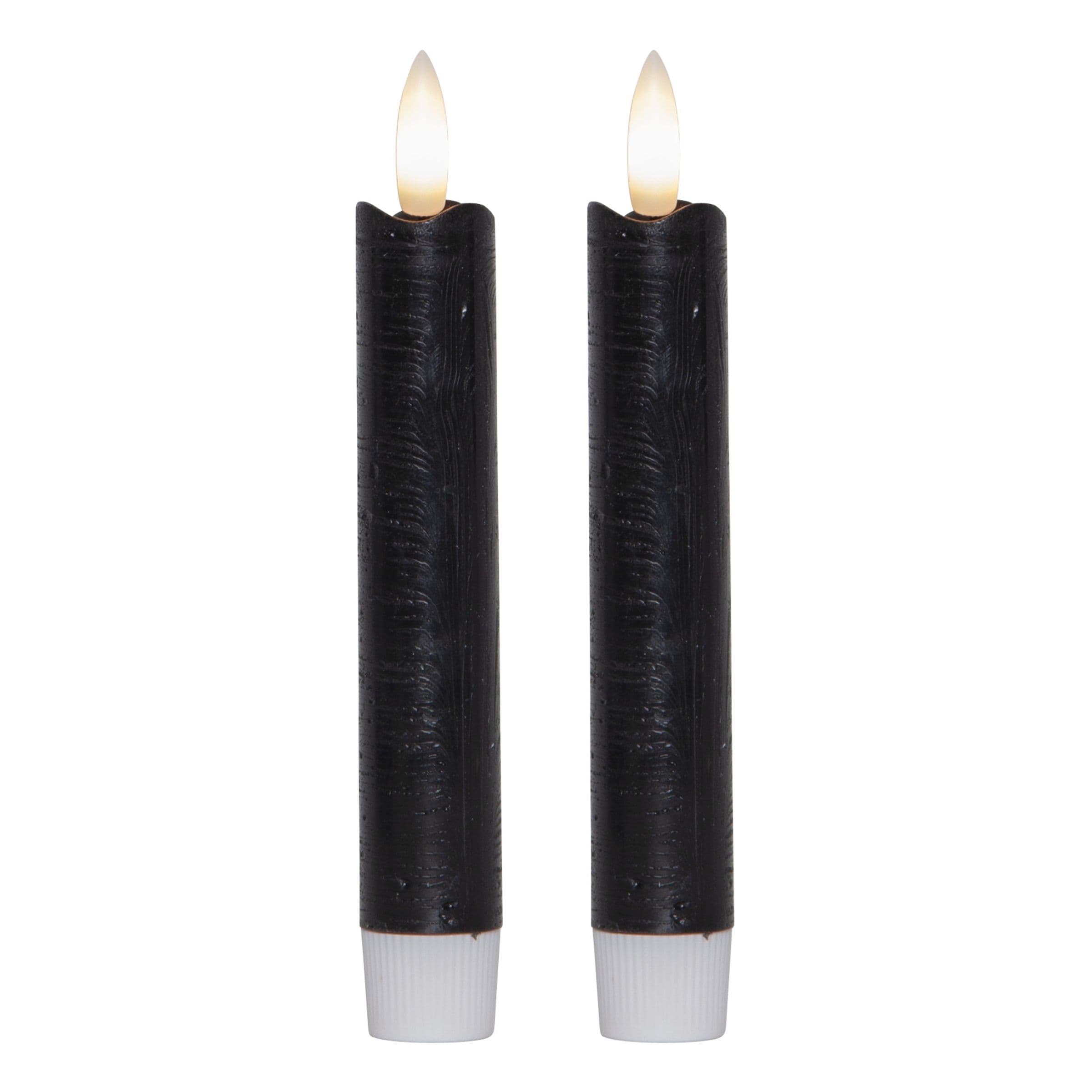 LED Antikkynttilät Lyhyet Rustic Musta - 2-pakkaus – STAR TRADING