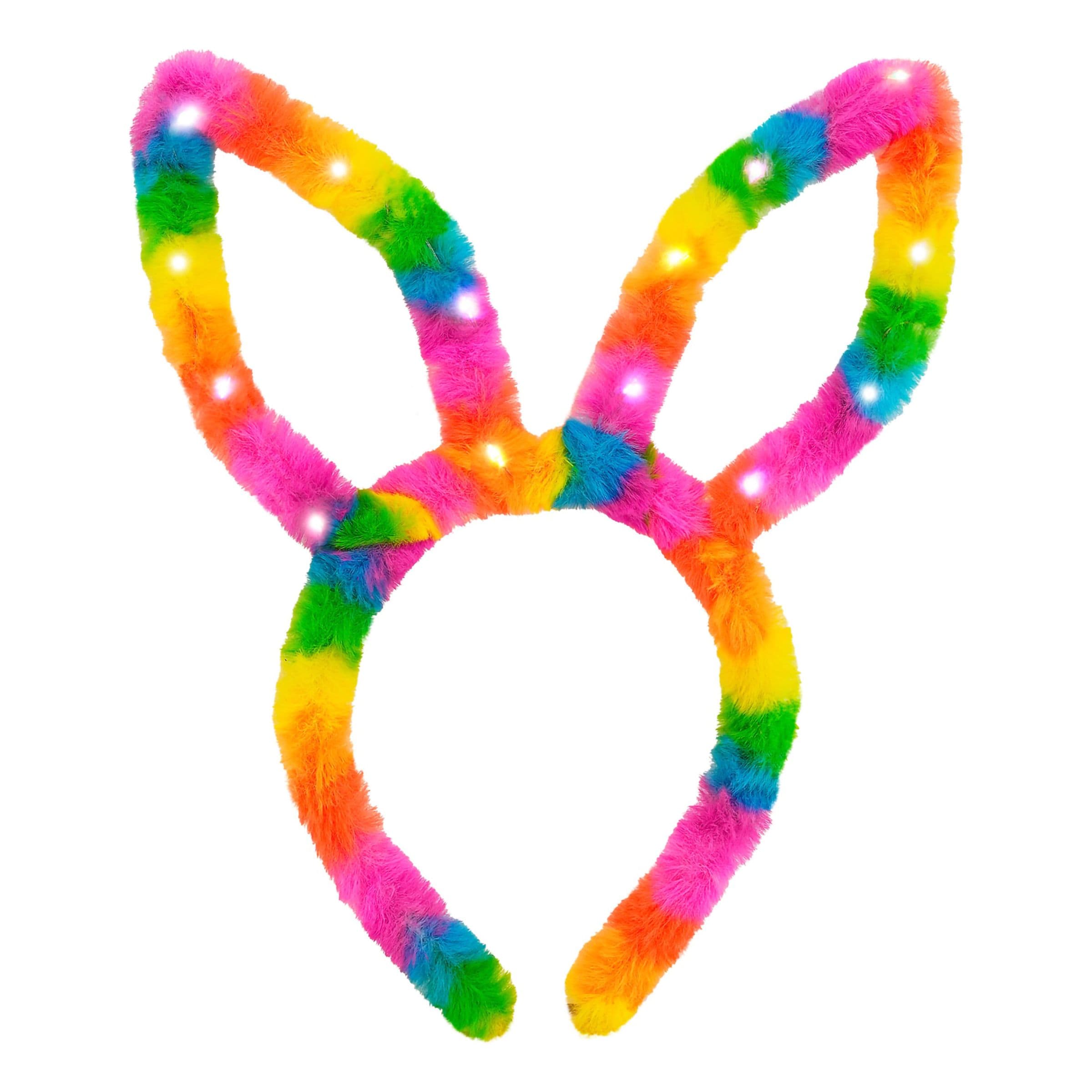 LED hiuspanta pupunkorvilla, monivärinen - One size – Widmann