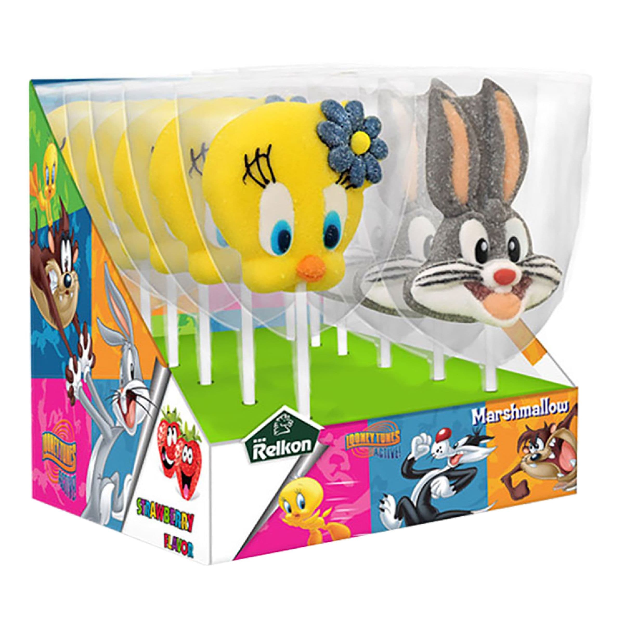 Looney Tunes vaahtokarkkitikkari - 12 x 45 g – ERT Godis Bulk