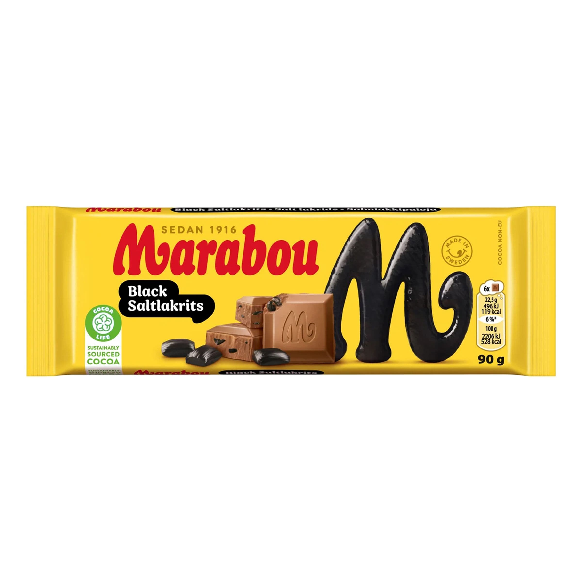 Marabou Black Saltlakrits - 90 g – ERT Godis Singel
