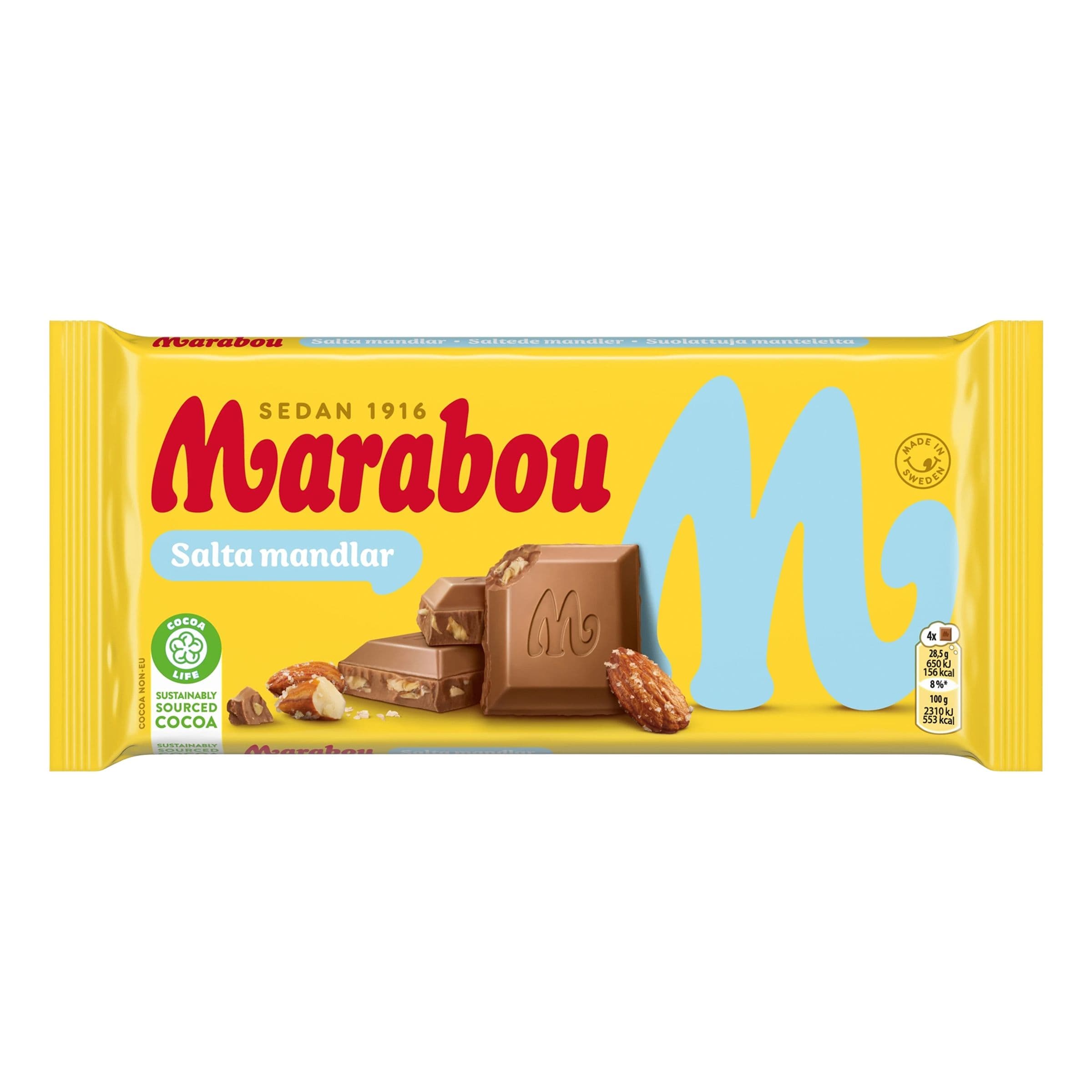 Marabou Salta Mandlar Chokladkaka - 160 g – ERT Godis Singel
