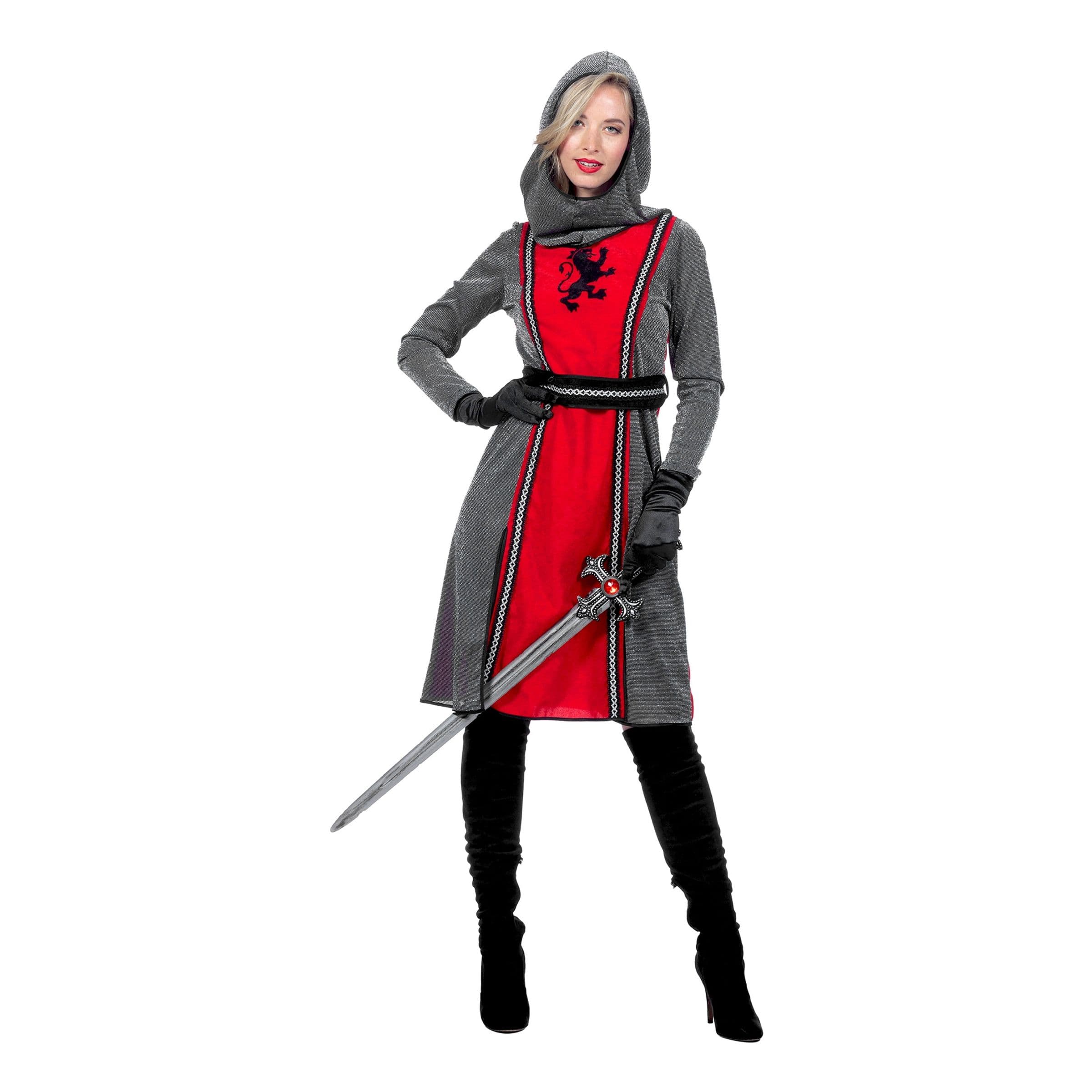 Keskiaikainen Ritari Punainen Nainen Naamiaisasu - 52 – Wilbers & Wilbers