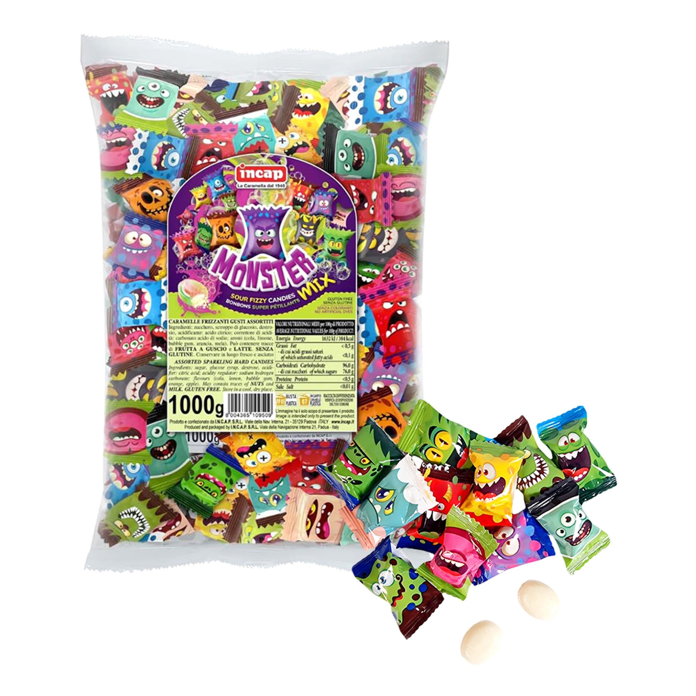 Monster Mix Sour Fizzy Candies Suurpakkaus - 1 kg – ERT Godis Bulk