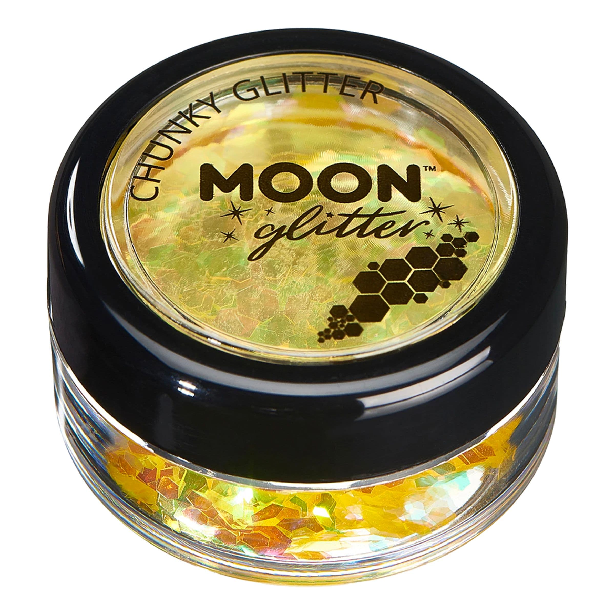 Moon Creations Iridescent Chunky Glitter - Keltainen – Smiffys