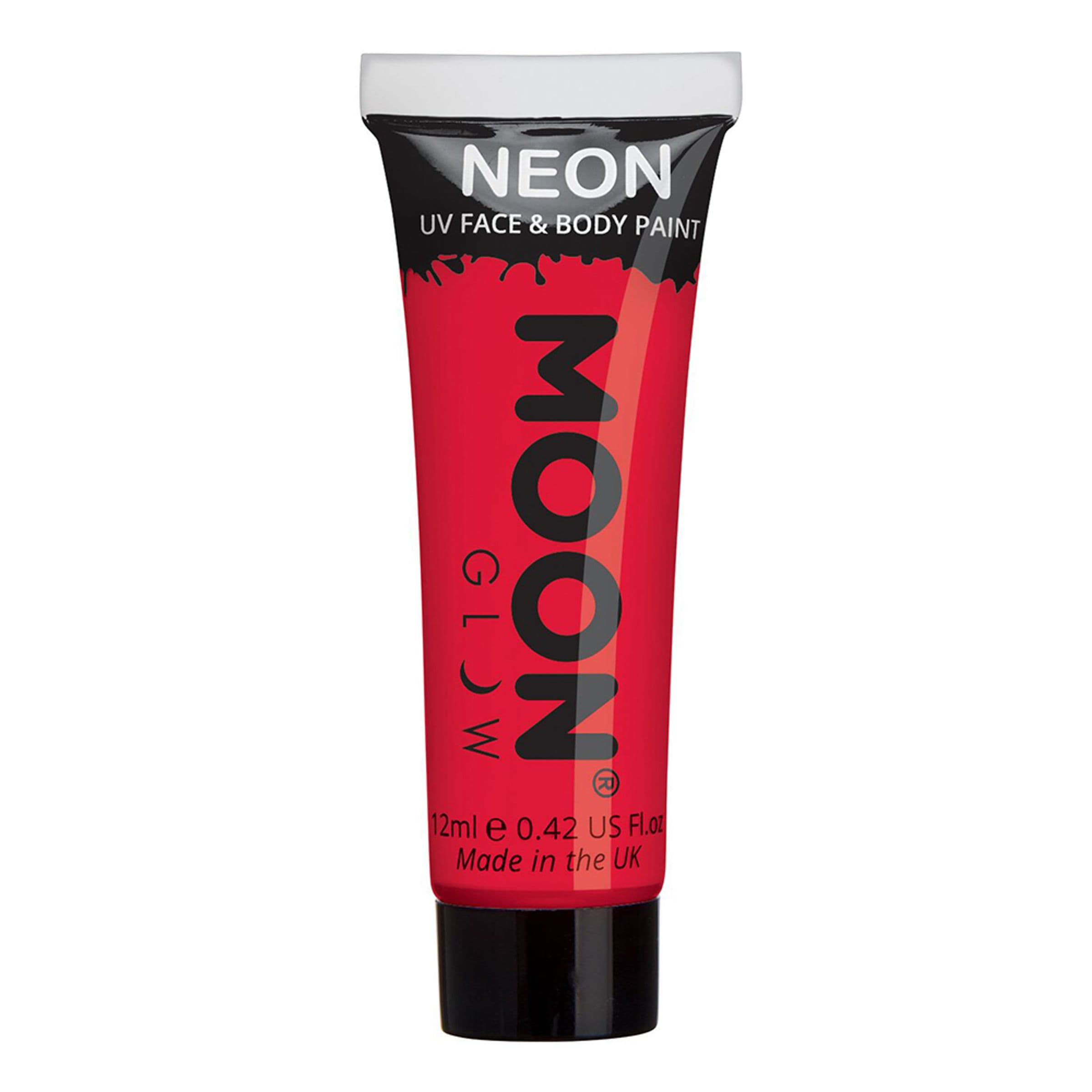 Moon Creations UV Neon Kasvo - & Vartaloväri - Punainen – Smiffys