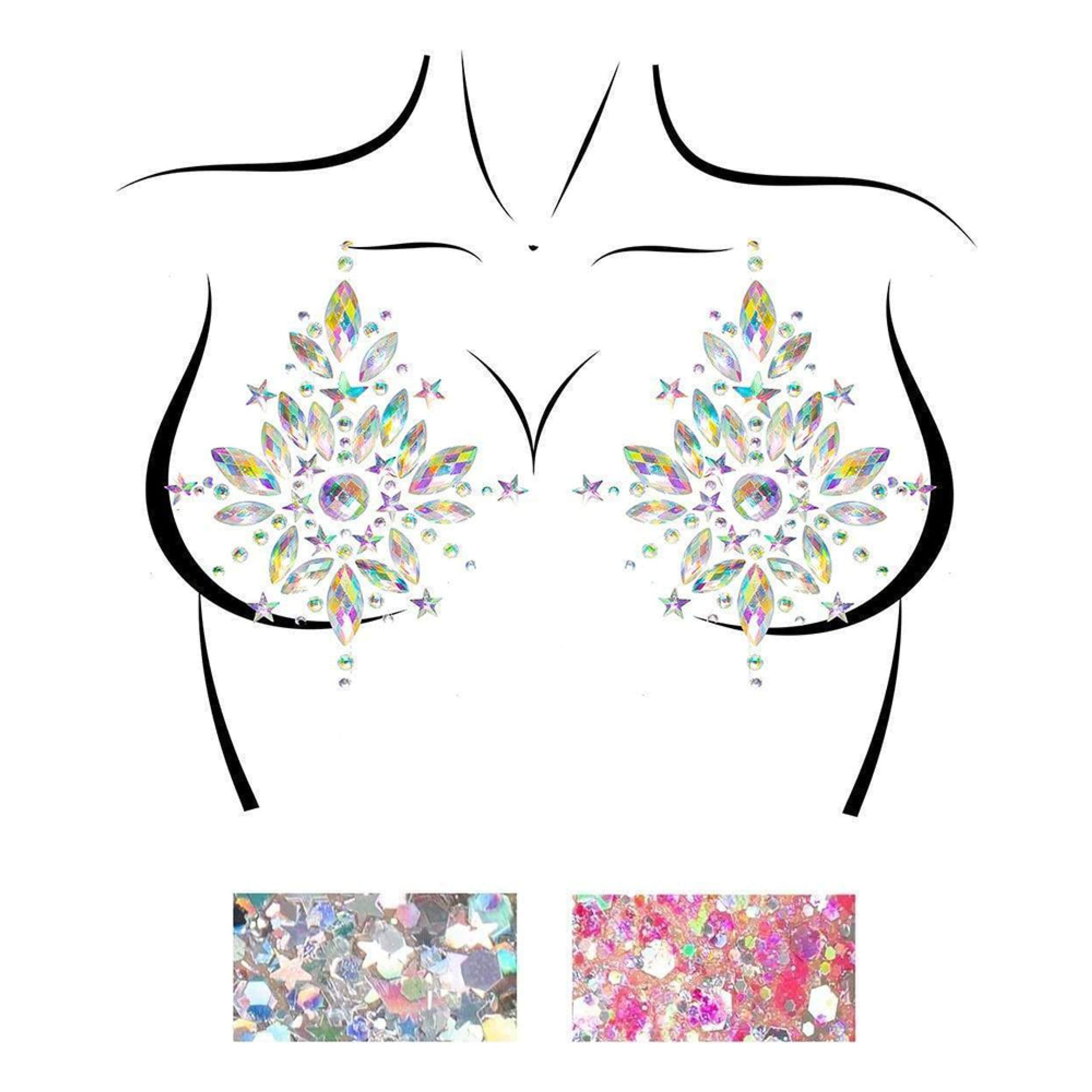 Nännikorujen ja Vartaloglitterin Deluxe-setti – Leg Avenue