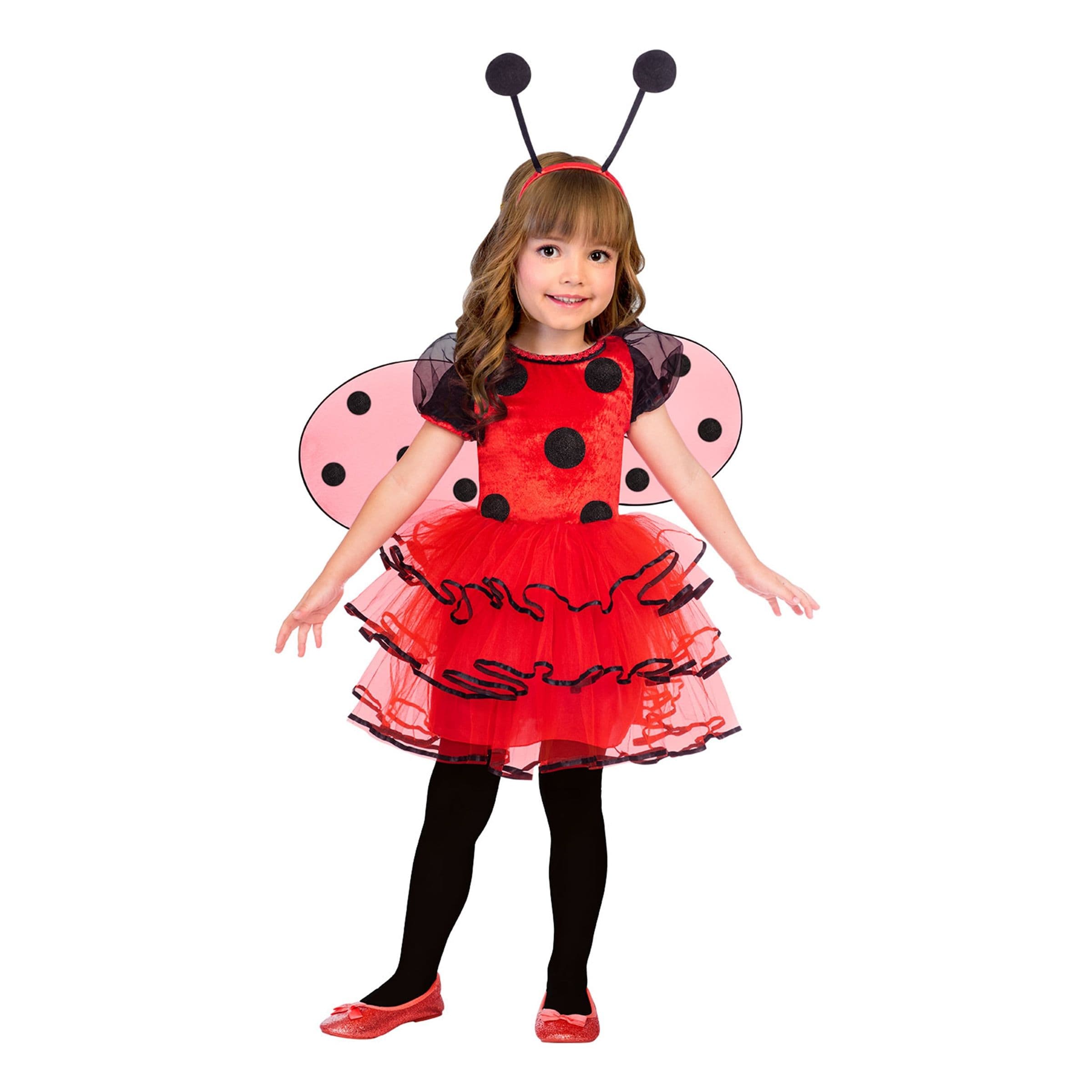 Leppäkerttu Mekko Lasten Naamiaisasu - X-Small – Riethmüller