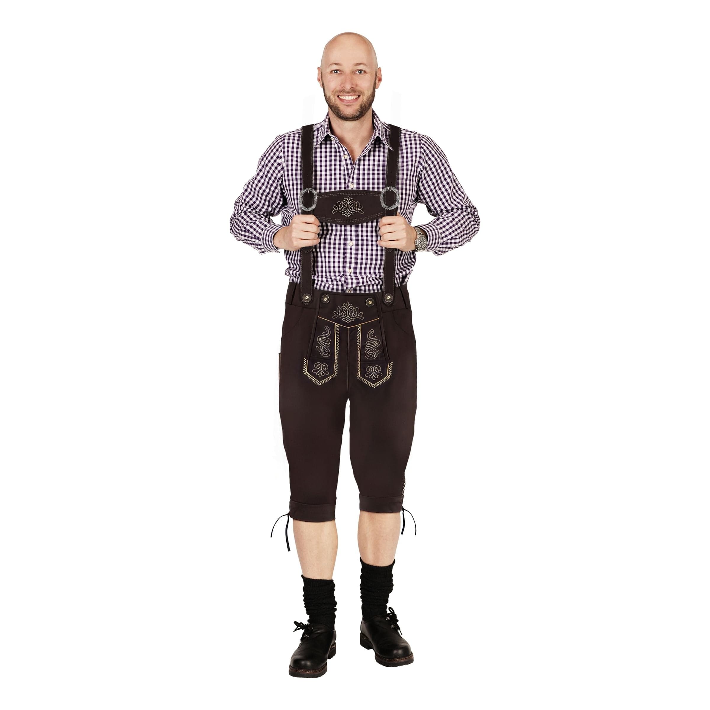 Oktoberfest Lederhosen Tummanruskea - 46 – Hisab/Joker
