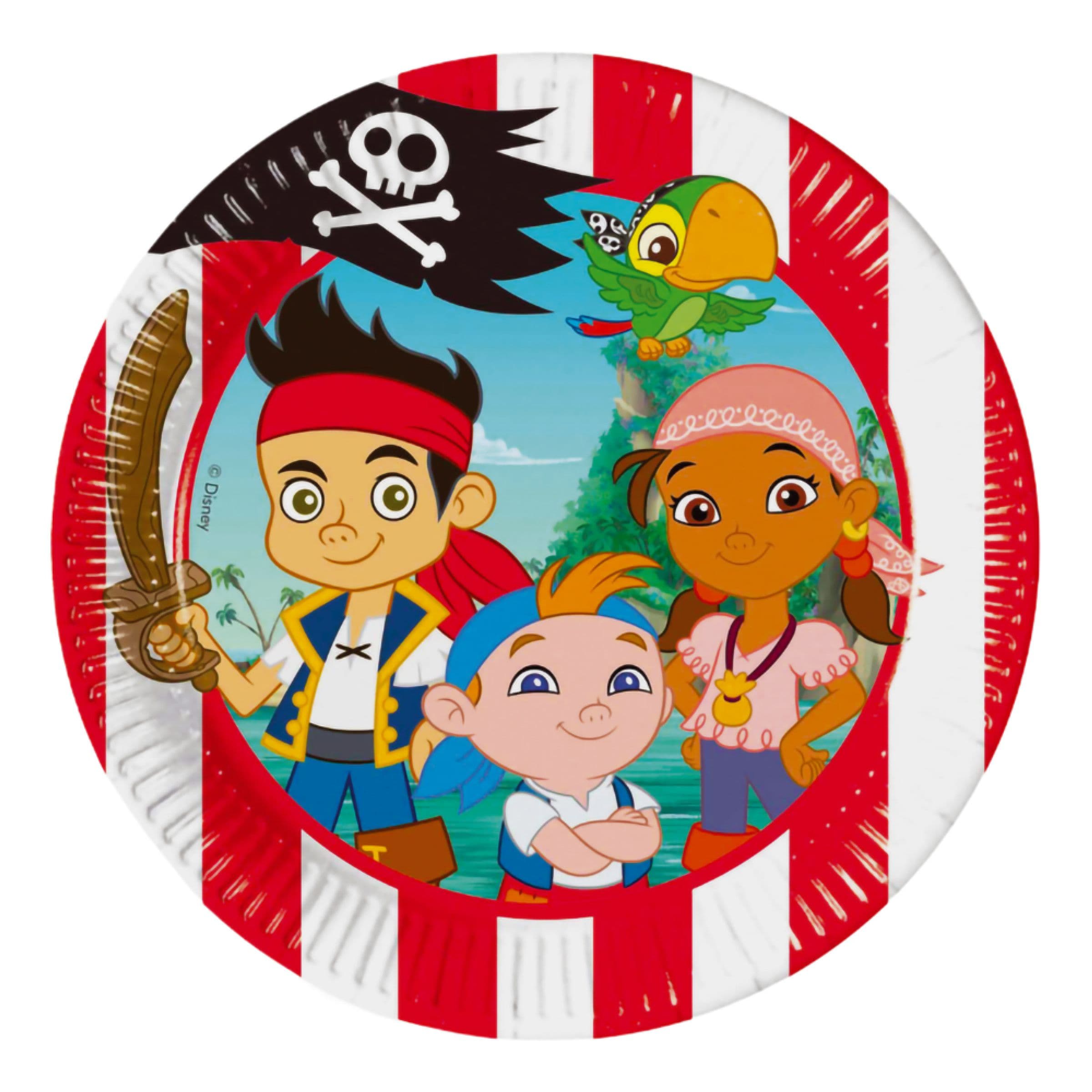 Jake and the Neverland Pirates -paperilautaset - 8-pakkaus – Globos Europe