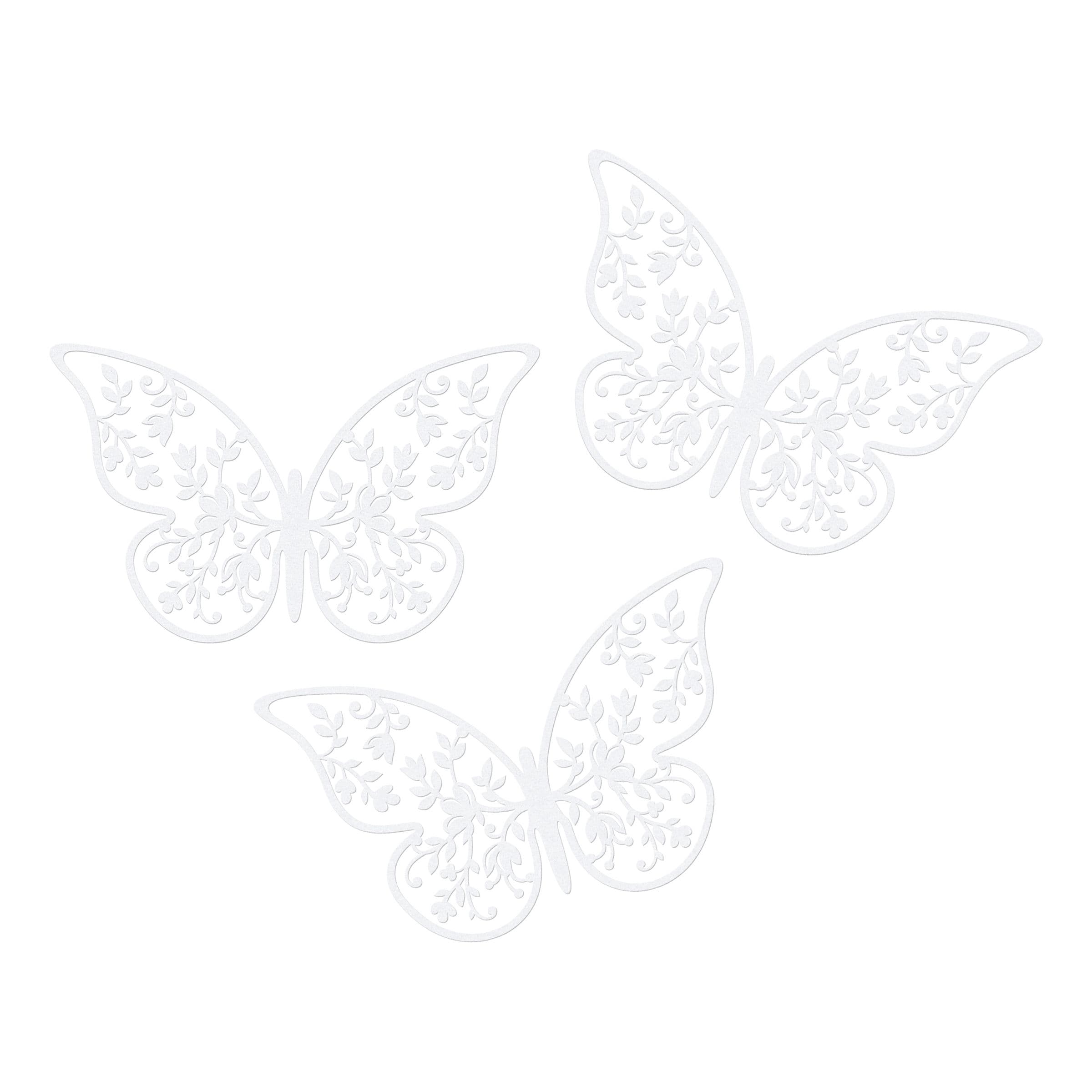 Paperikoristeet Perhoset Valkoiset - 10-pakkaus – PartyDeco