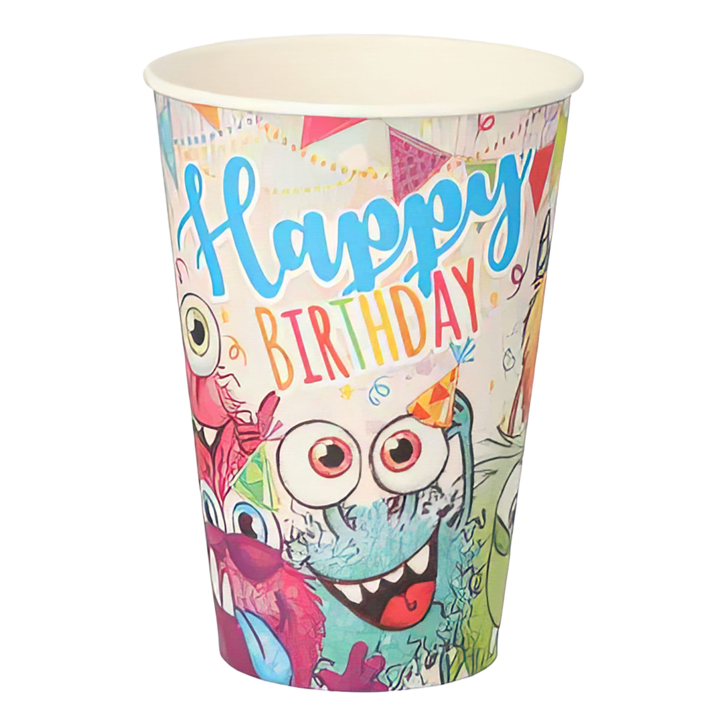 Pahvimukit Funny Monsters - 10-pakkaus – Papstar