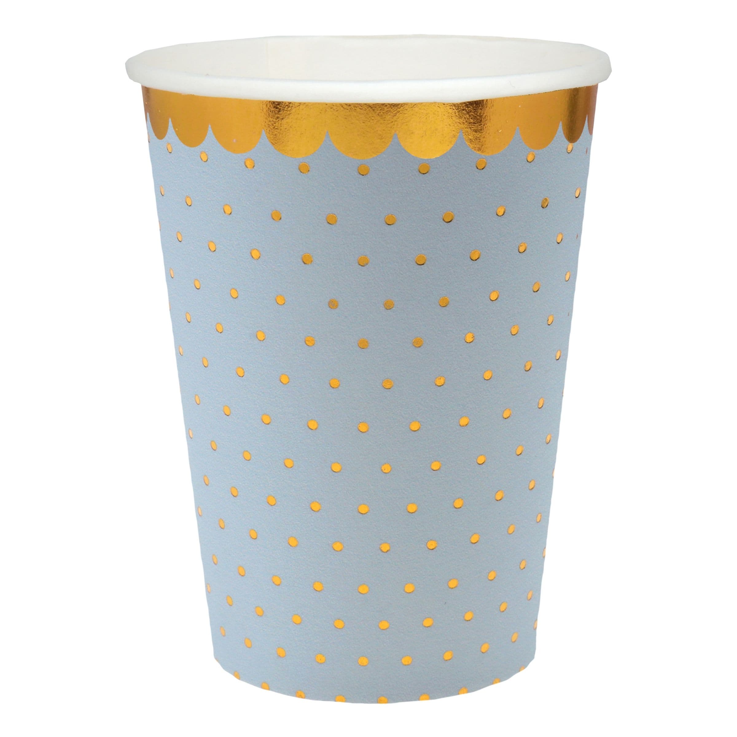 Pahvimukit Pilkulliset Sininen/Kulta - 10-pakkaus – Santex