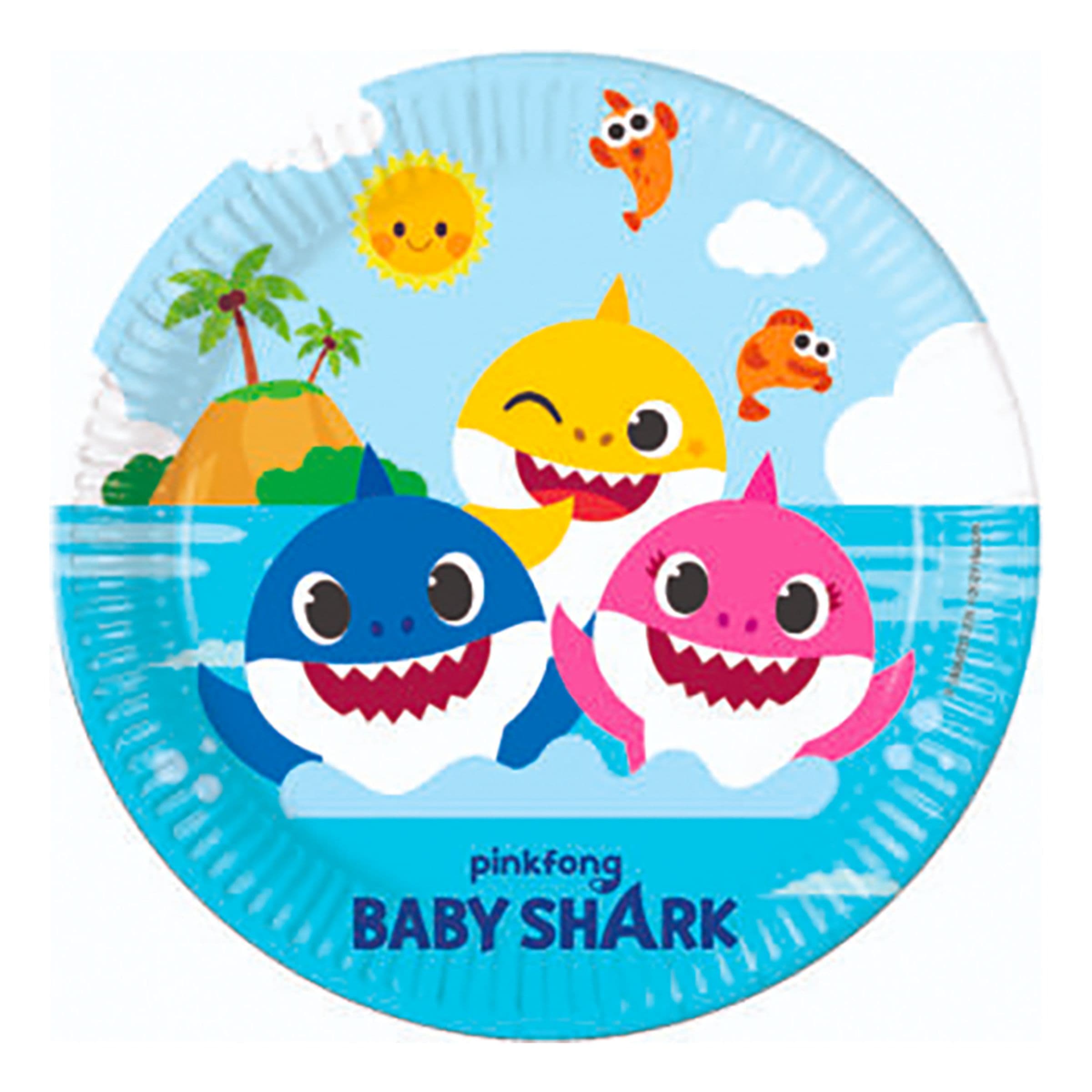 Pahvilautaset Baby Shark - 8-pakkaus – Globos Europe