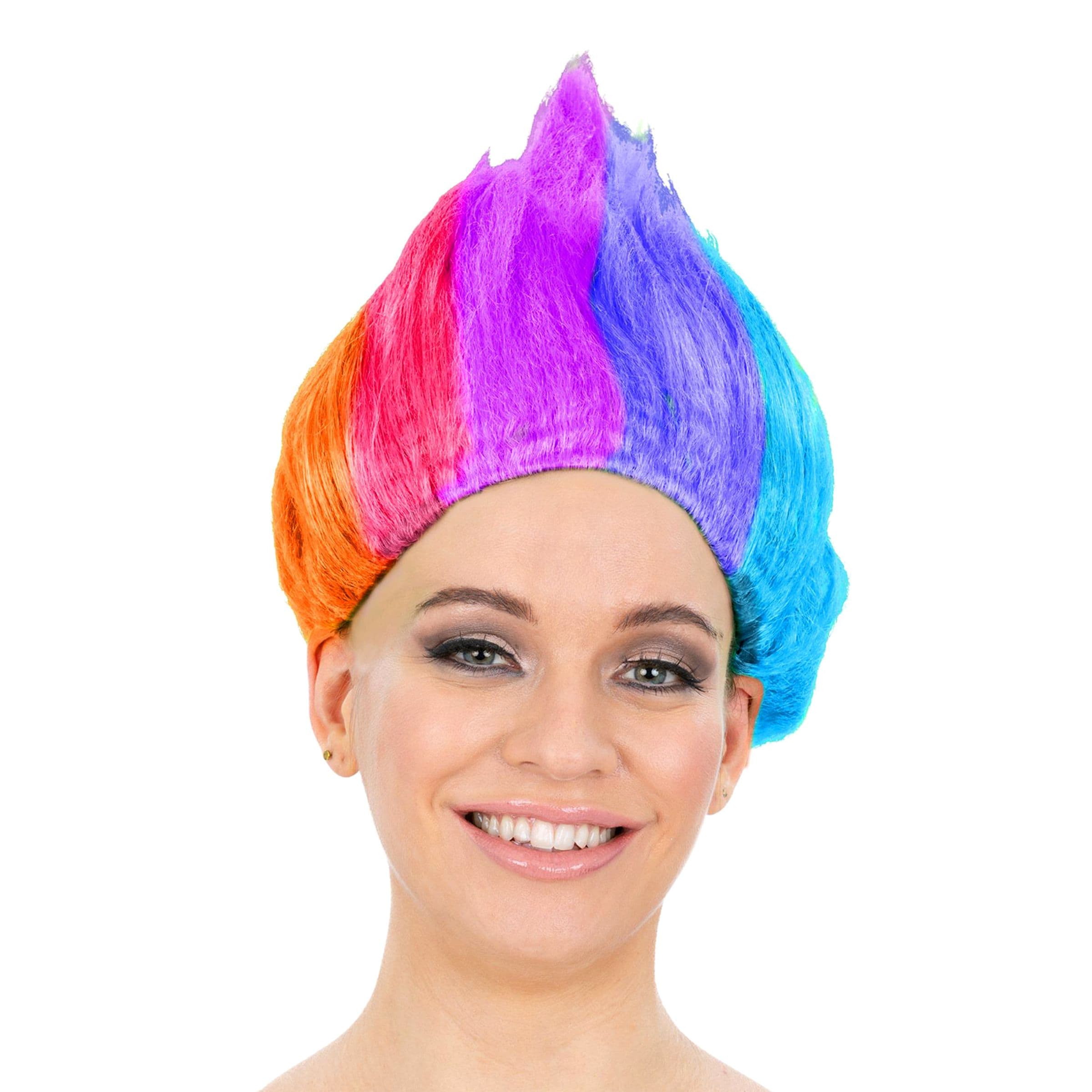 Penntrolli Peruukki Sateenkaaren Värit - One size – Smiffys