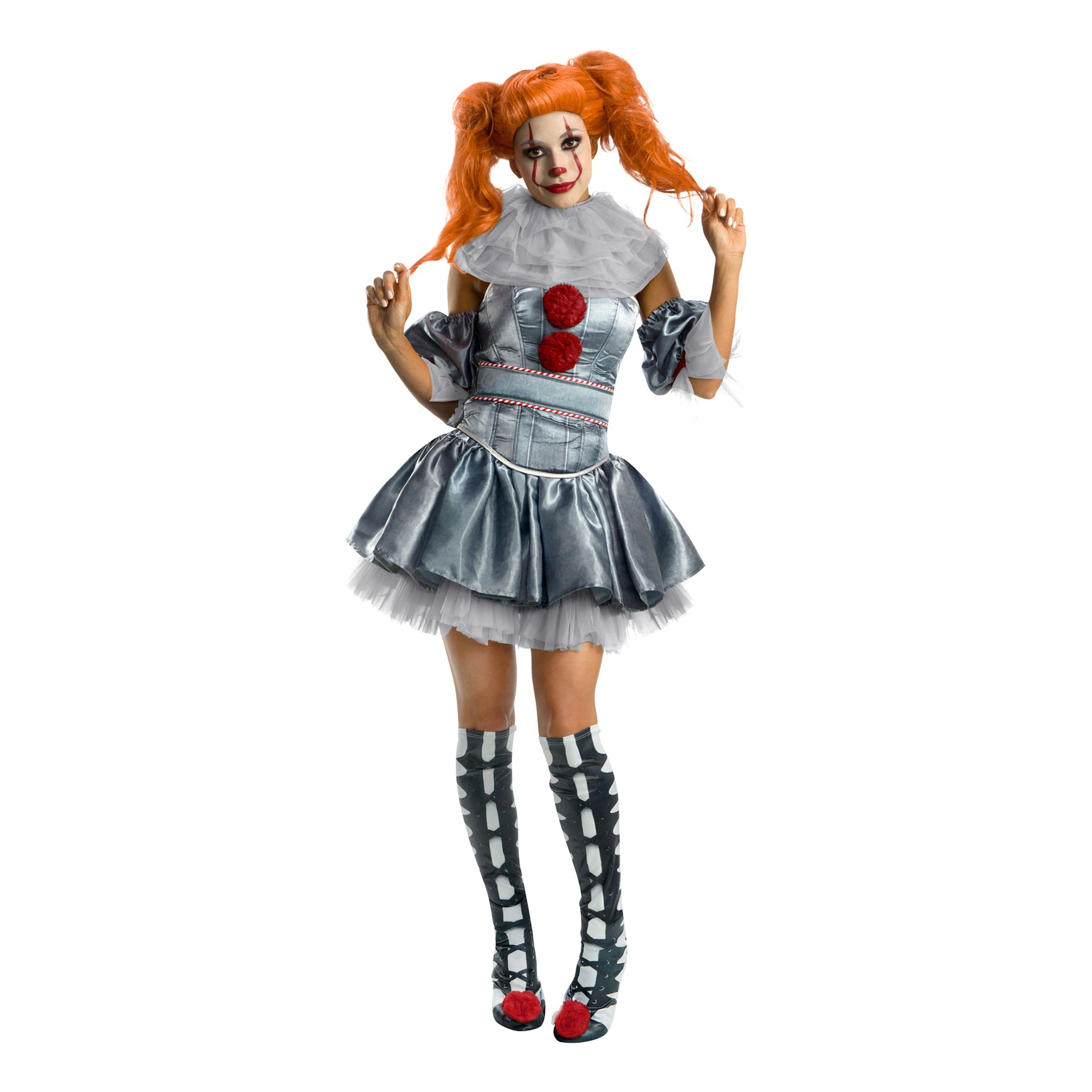 Pennywise Naisten Deluxe Naamiaisasu - Small – Rubies Costumes