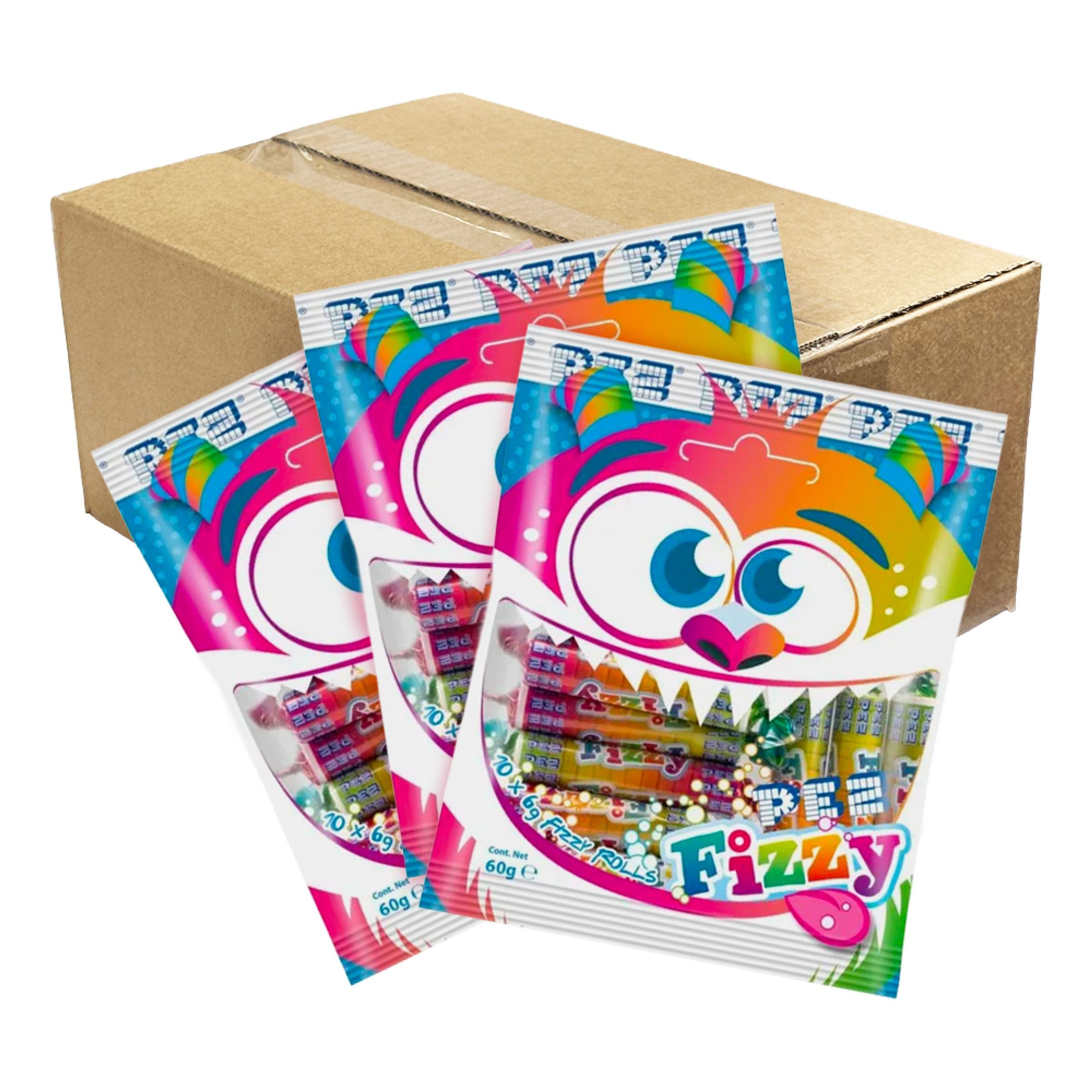 PEZ Fizzy Rolls Suurpakkaus - 12 x 60 g – ERT Godis Bulk