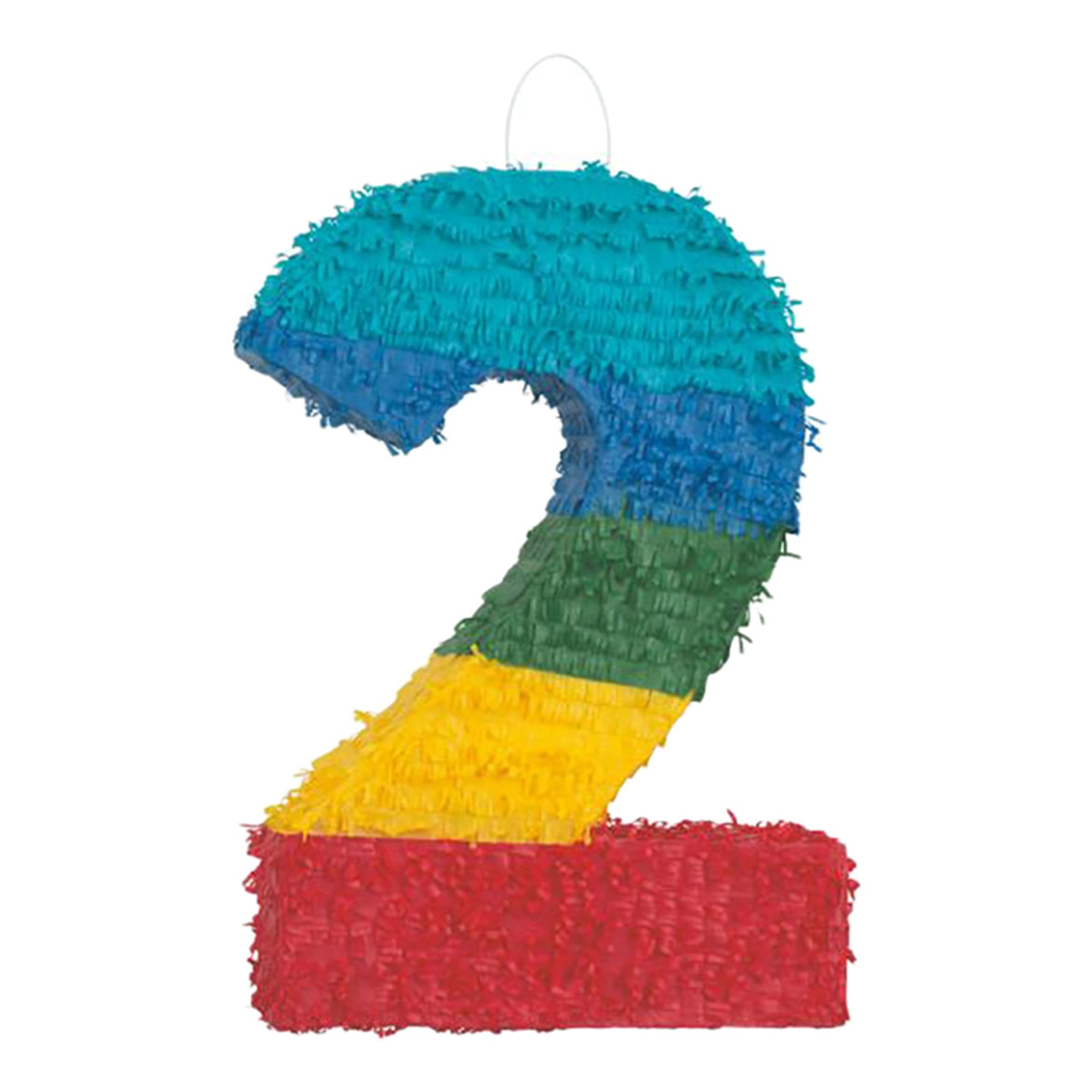 Pinata Numero Sateenkaaren värinen - Numero 2 – Unique Party