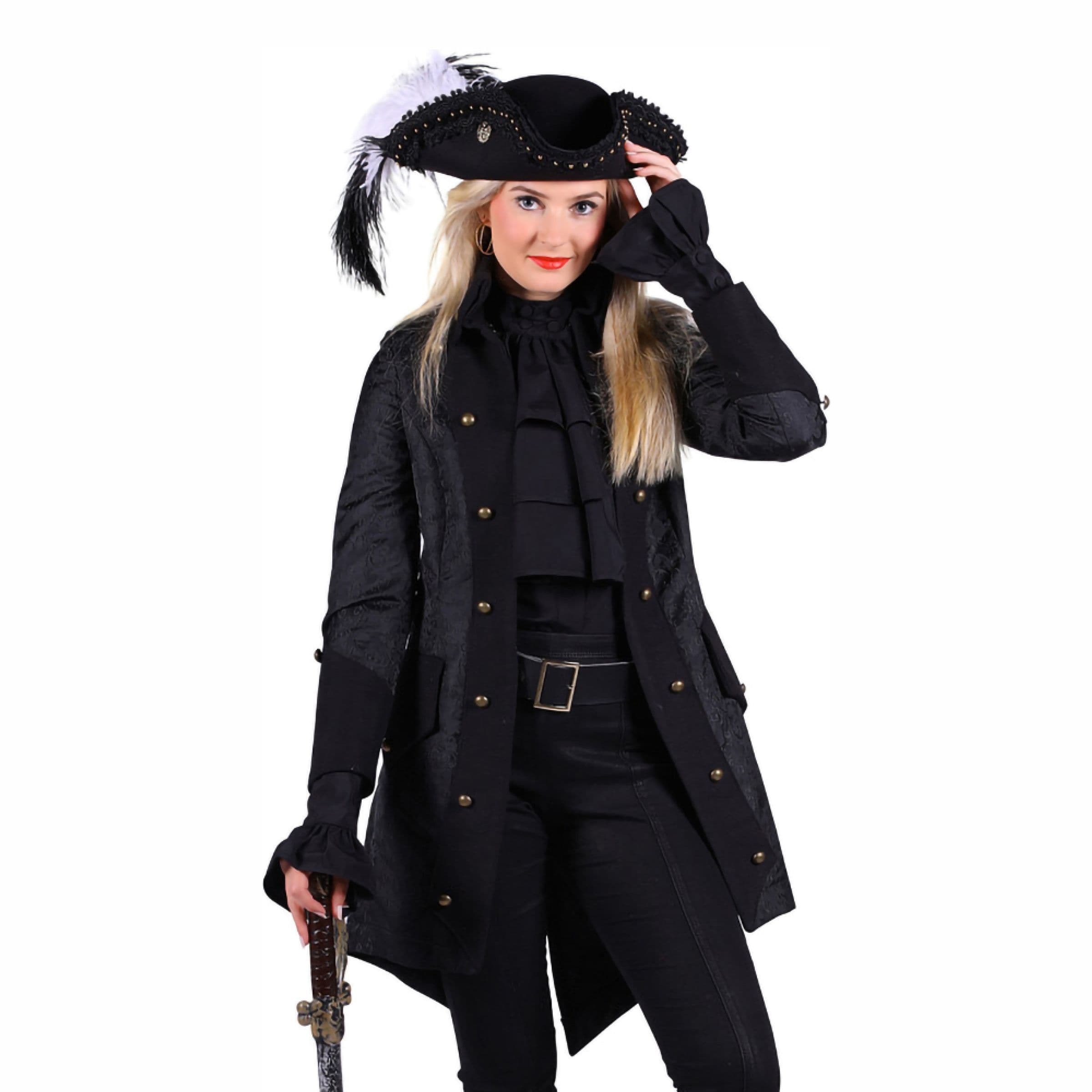 Piraattikapteenin Naisten Musta Deluxe-viitta - XX-Large – Thetru B.V.