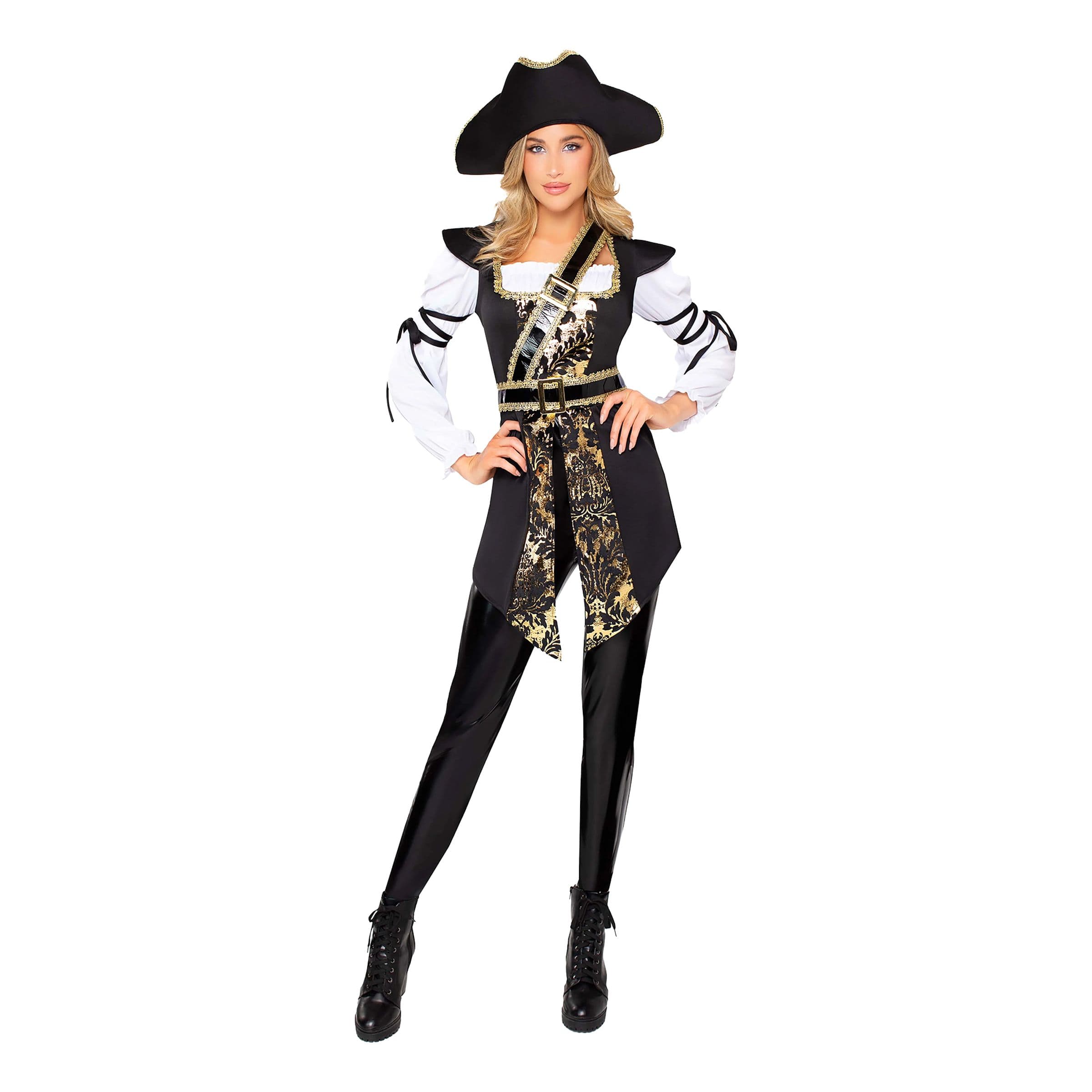 Piraattikapteenin Deluxe Naamiaisasu Naisille - Large – Leg Avenue