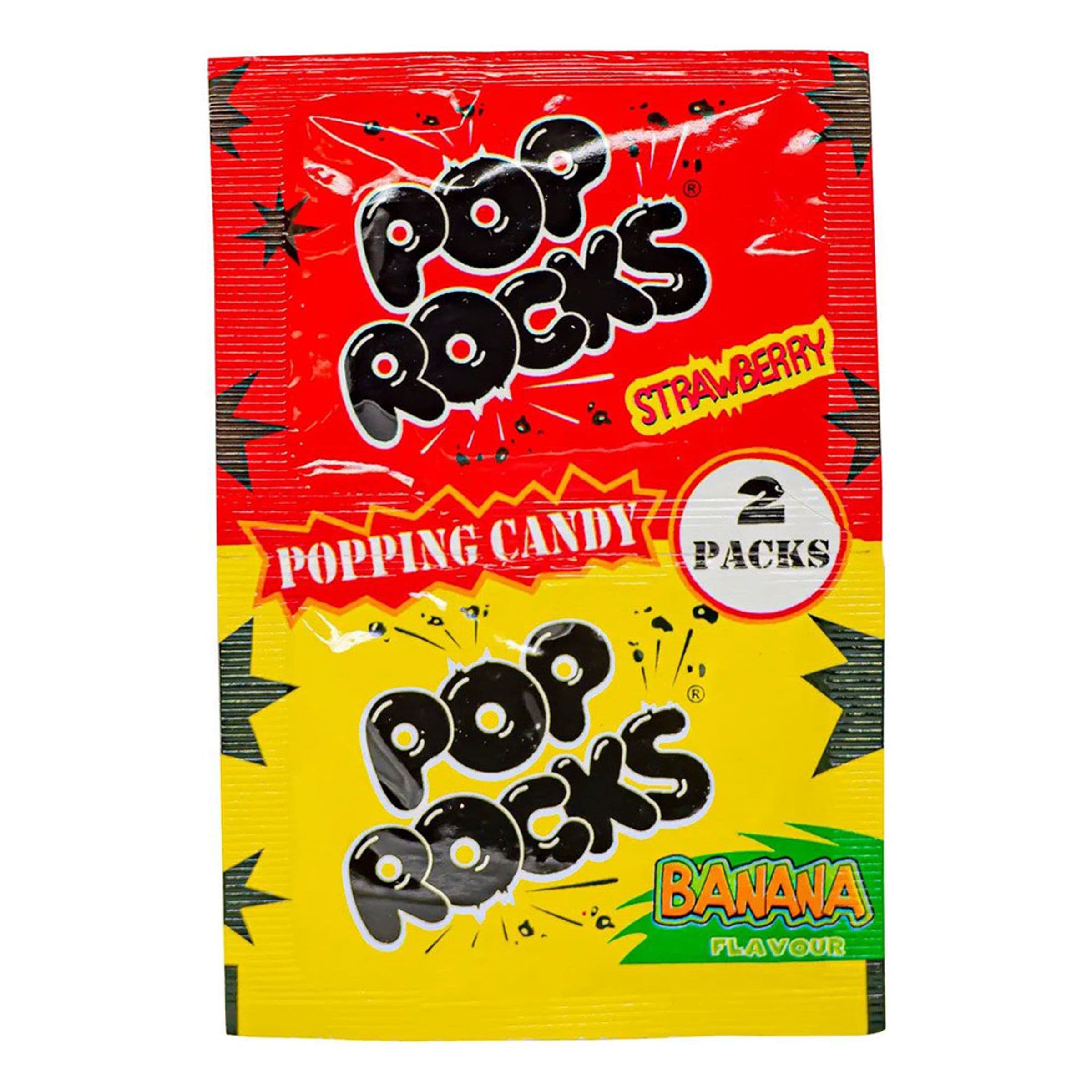 Pop Rocks Strawberry-Banana Suurpakkaus - 48 x 6 g – ERT Godis Bulk