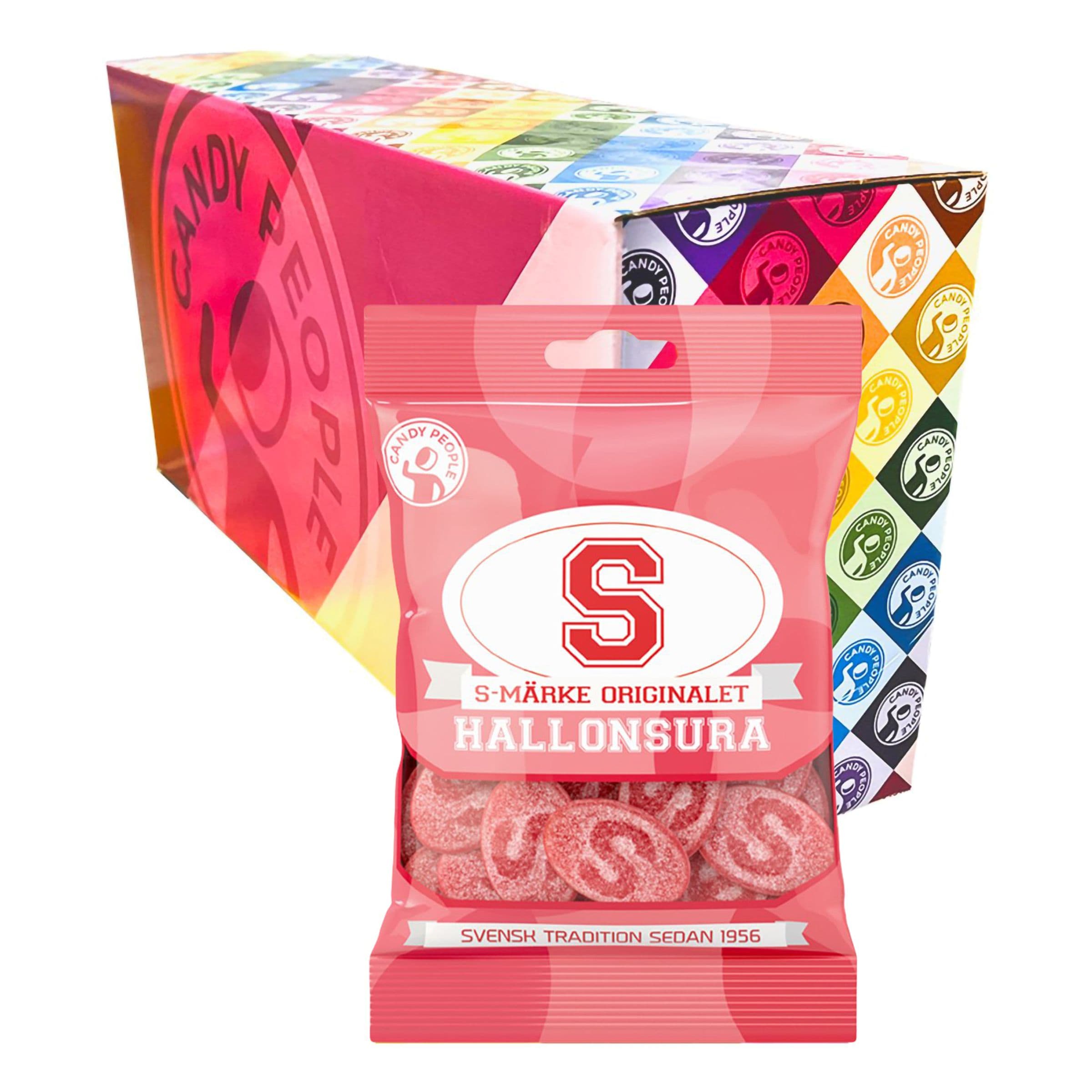 S-Märke Hallonsura Suurpakkaus - 18 x 80 g – ERT Godis Bulk