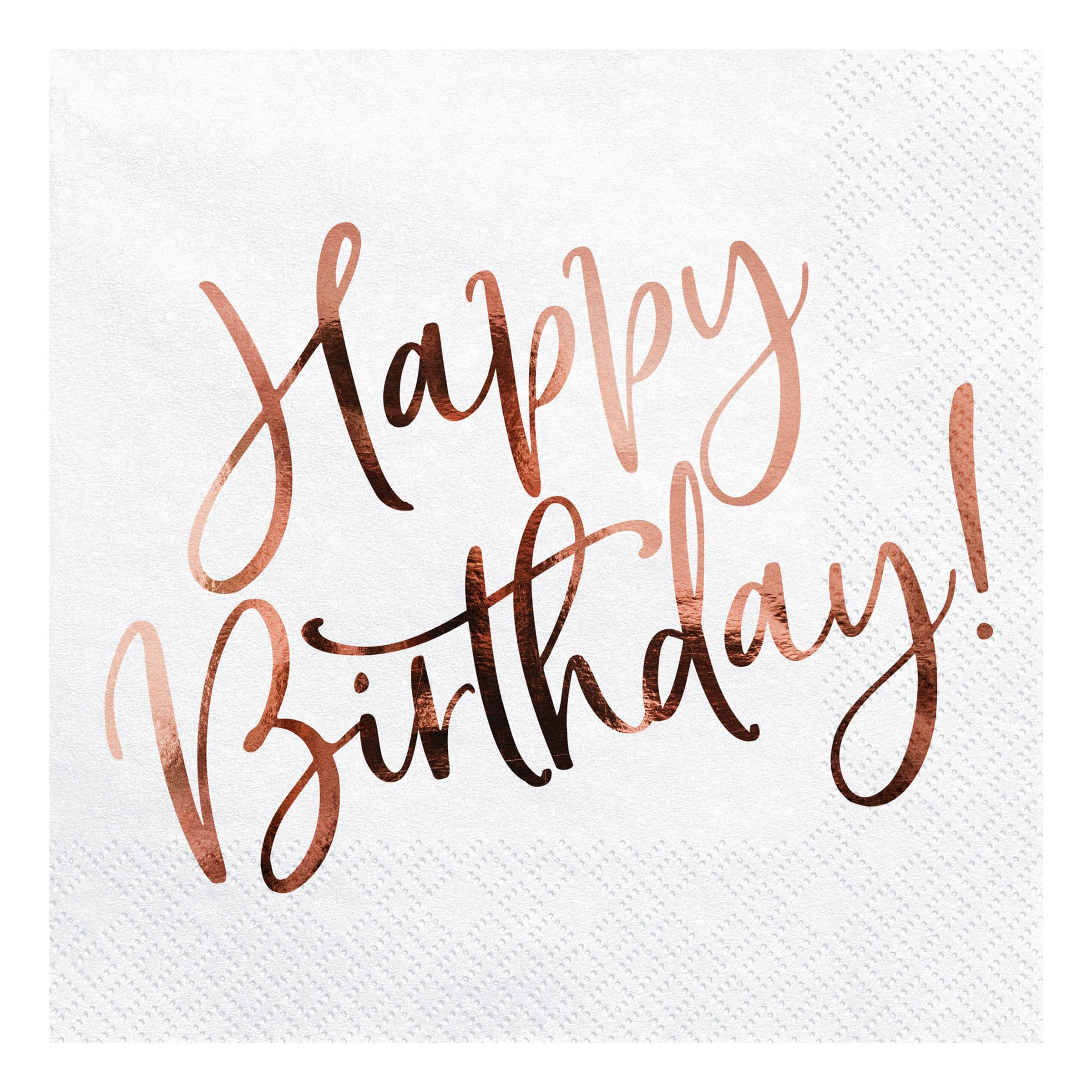 Servetit Happy Birthday Ruusukulta - 20-pakkaus – PartyDeco