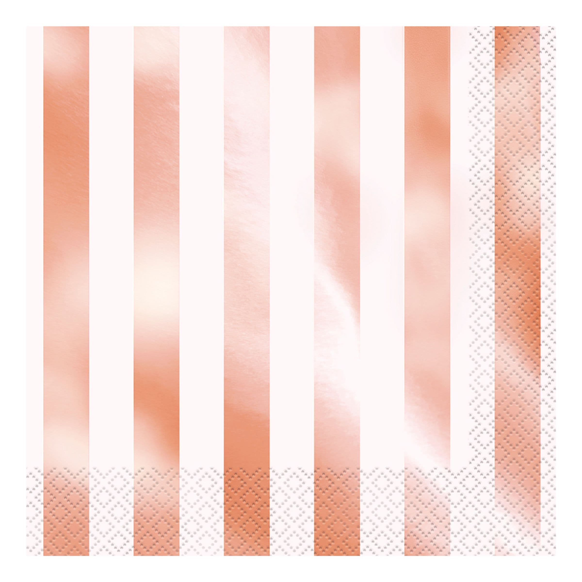 Servetit Ruusukulta Metallic Raidalliset - 16-pakkaus – Unique Party