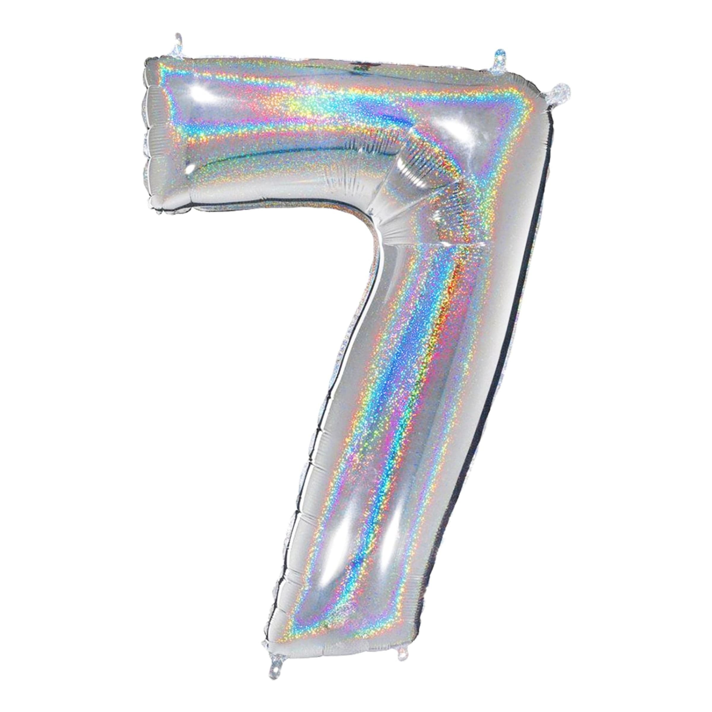 Numeroilmapallo Glitter Hopea - Numero 7 – Ballongkungen