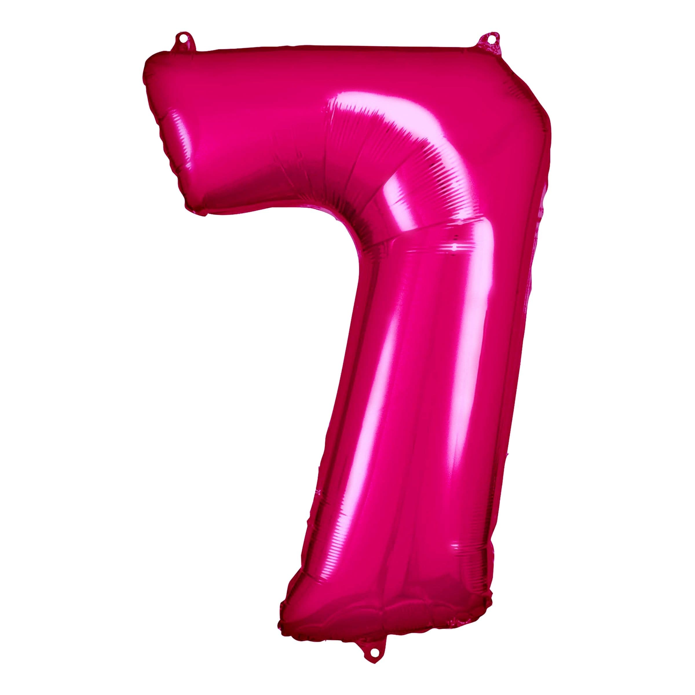 Numeroilmapallo Vaaleanpunainen Metallic - Numero 7 – Riethmüller