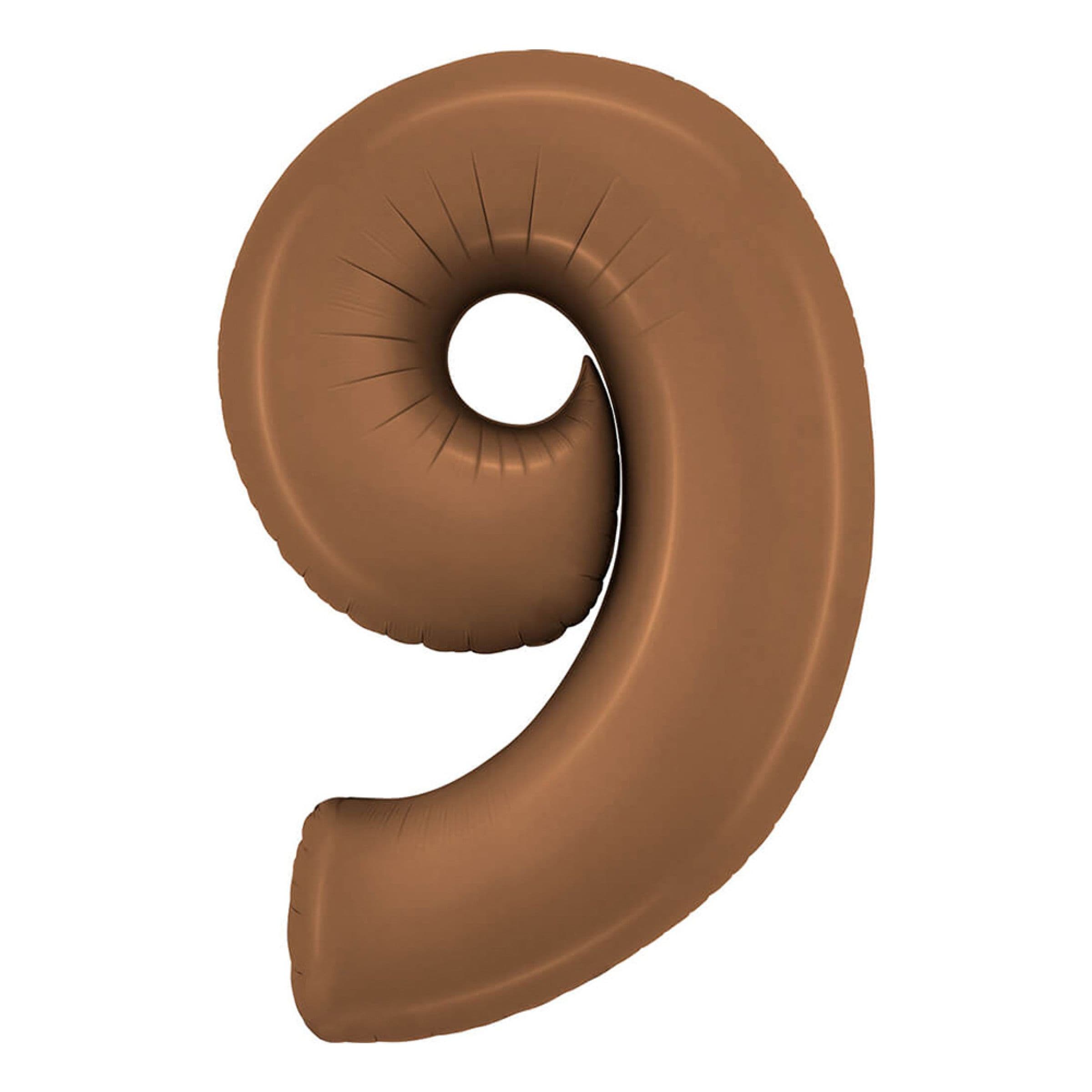 Numeropallo Satiini Suklaa - Numero 9 – Ballongkungen