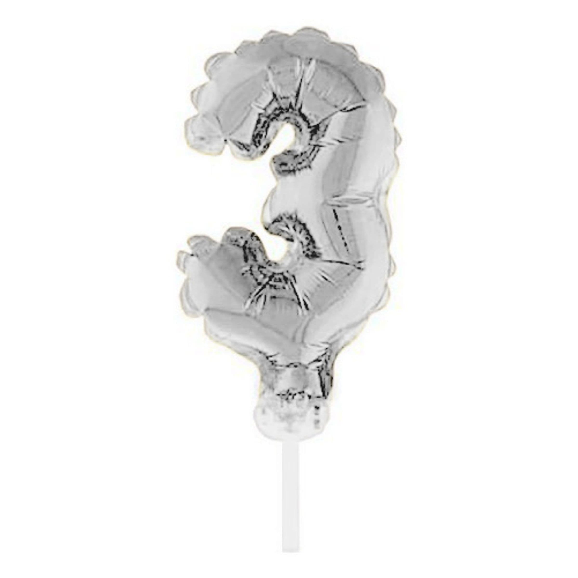 Numeroilmapallo Kakkukoriste Hopea - Numero 3 – Catsson