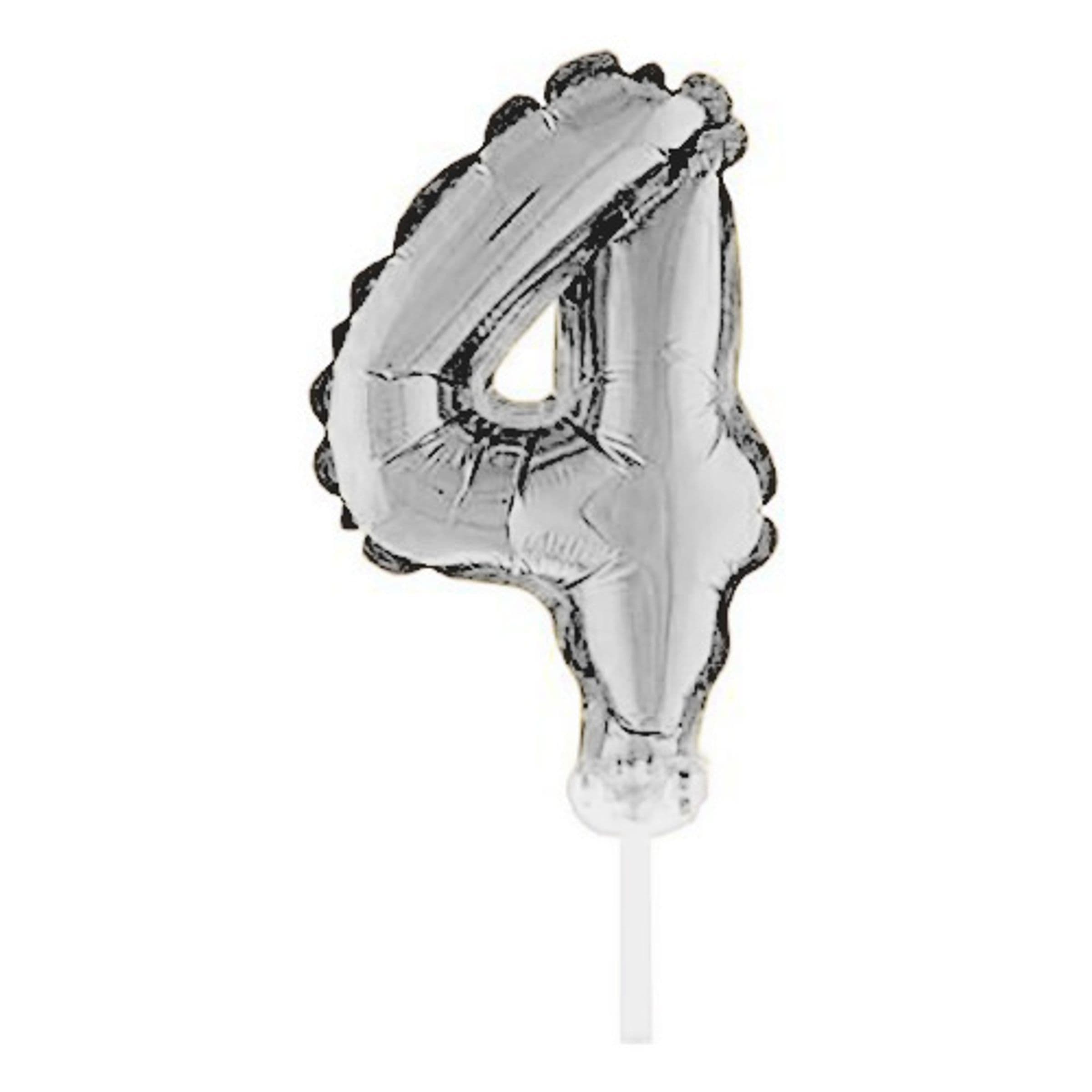 Numeroilmapallo Kakkukoriste Hopea - Numero 4 – Catsson