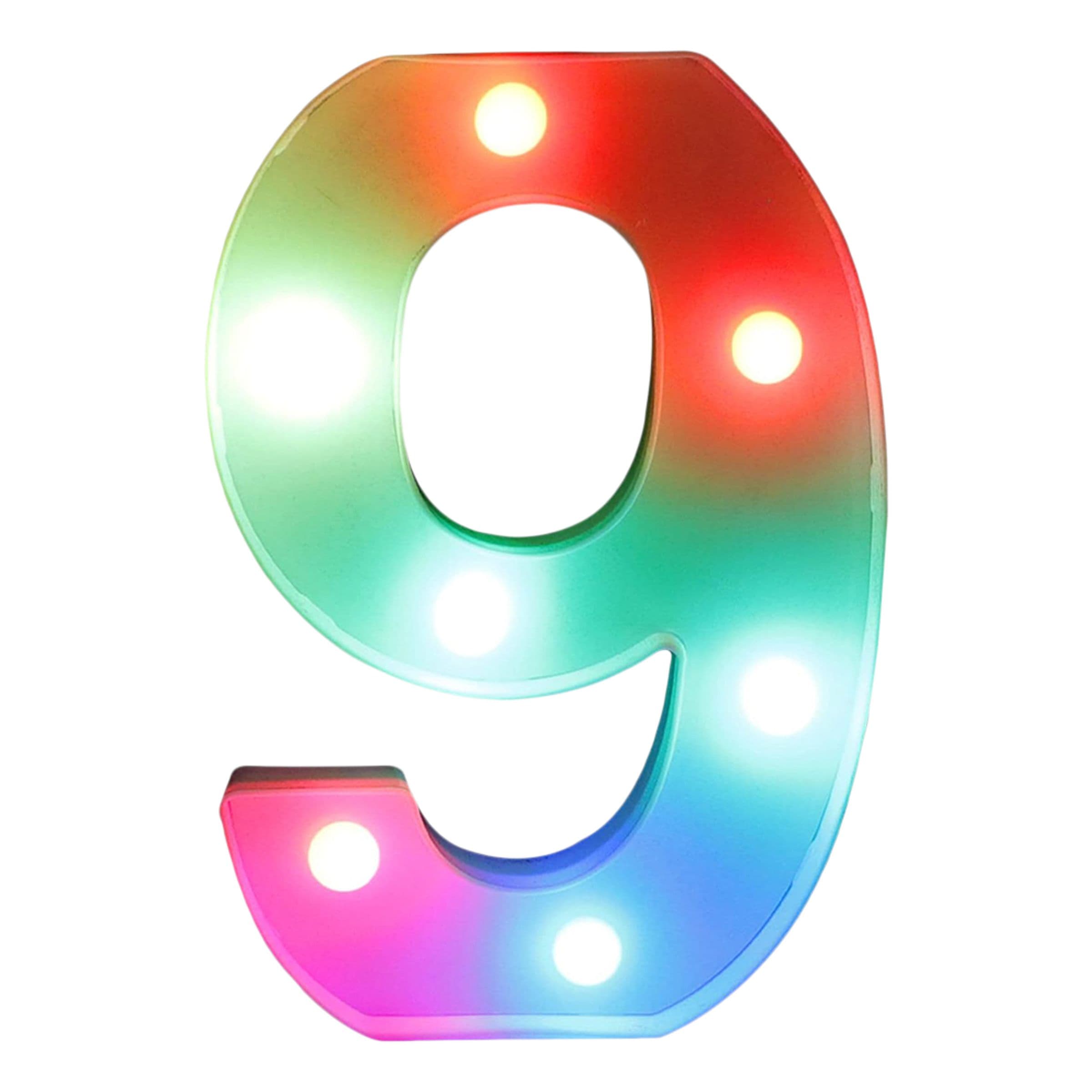 Numero LED-Valoilla RGB - Numero 9 – Catsson