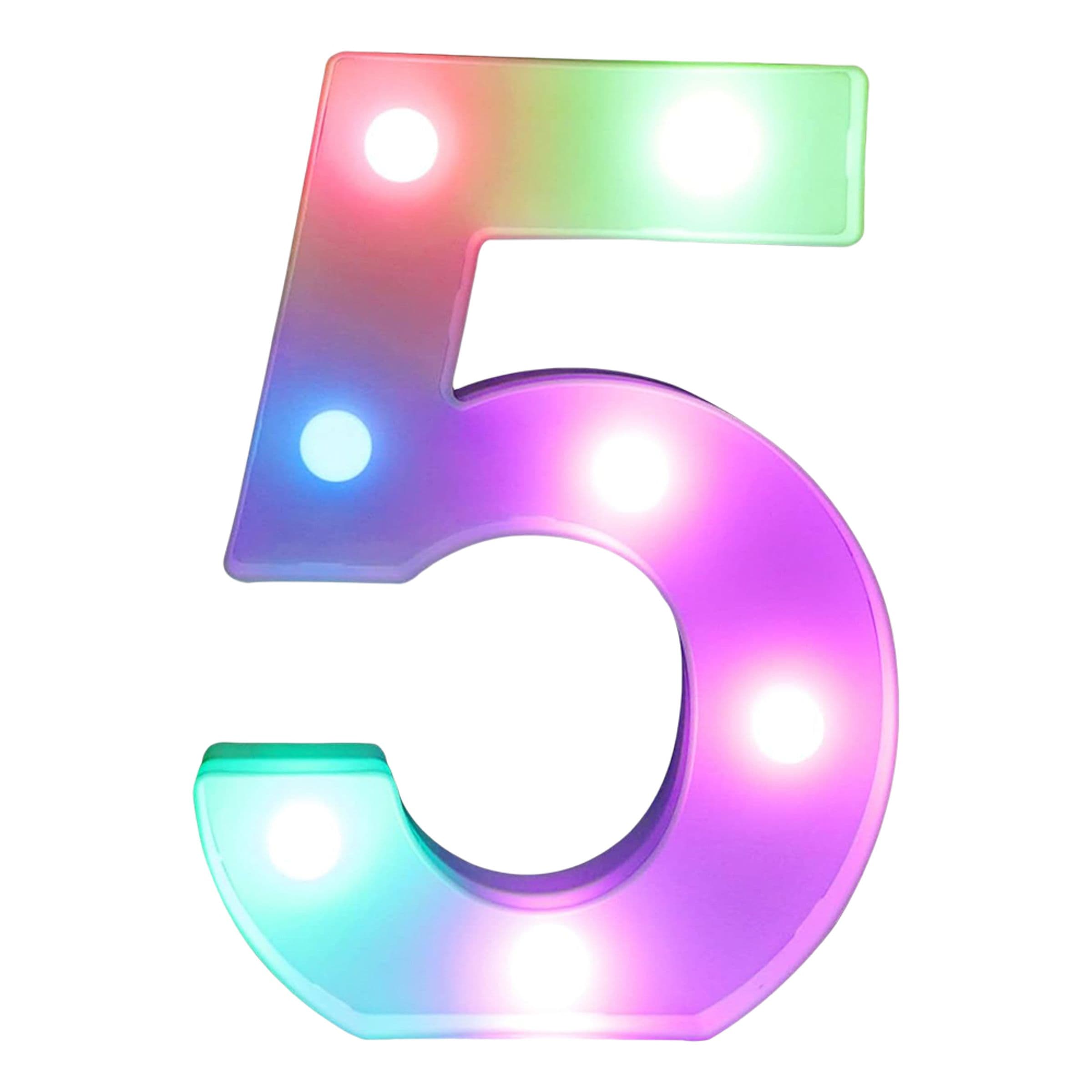 Numero LED-Valoilla RGB - Numero 5 – Catsson